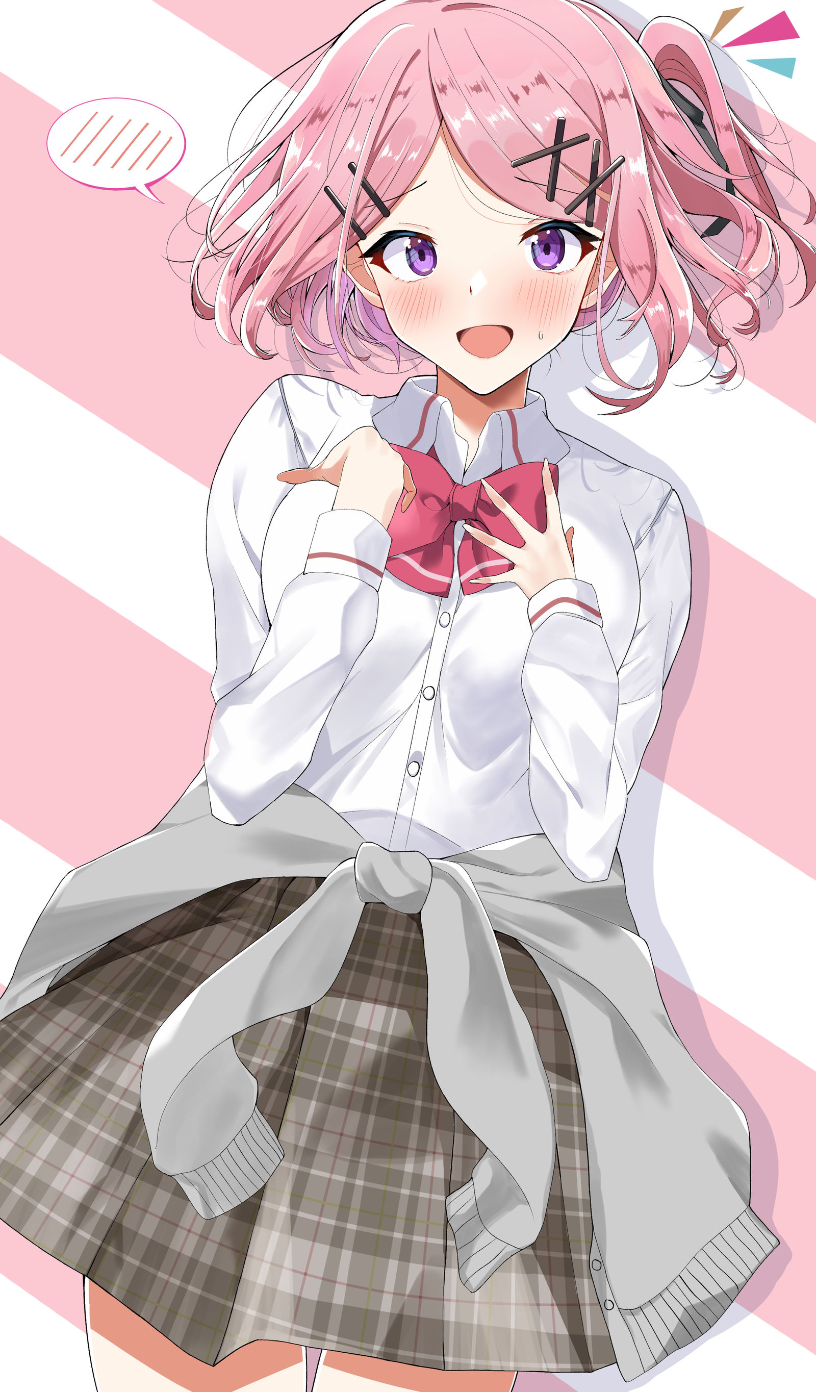 紫陽花さんが髪を結ってくれたよ！插画图片壁纸