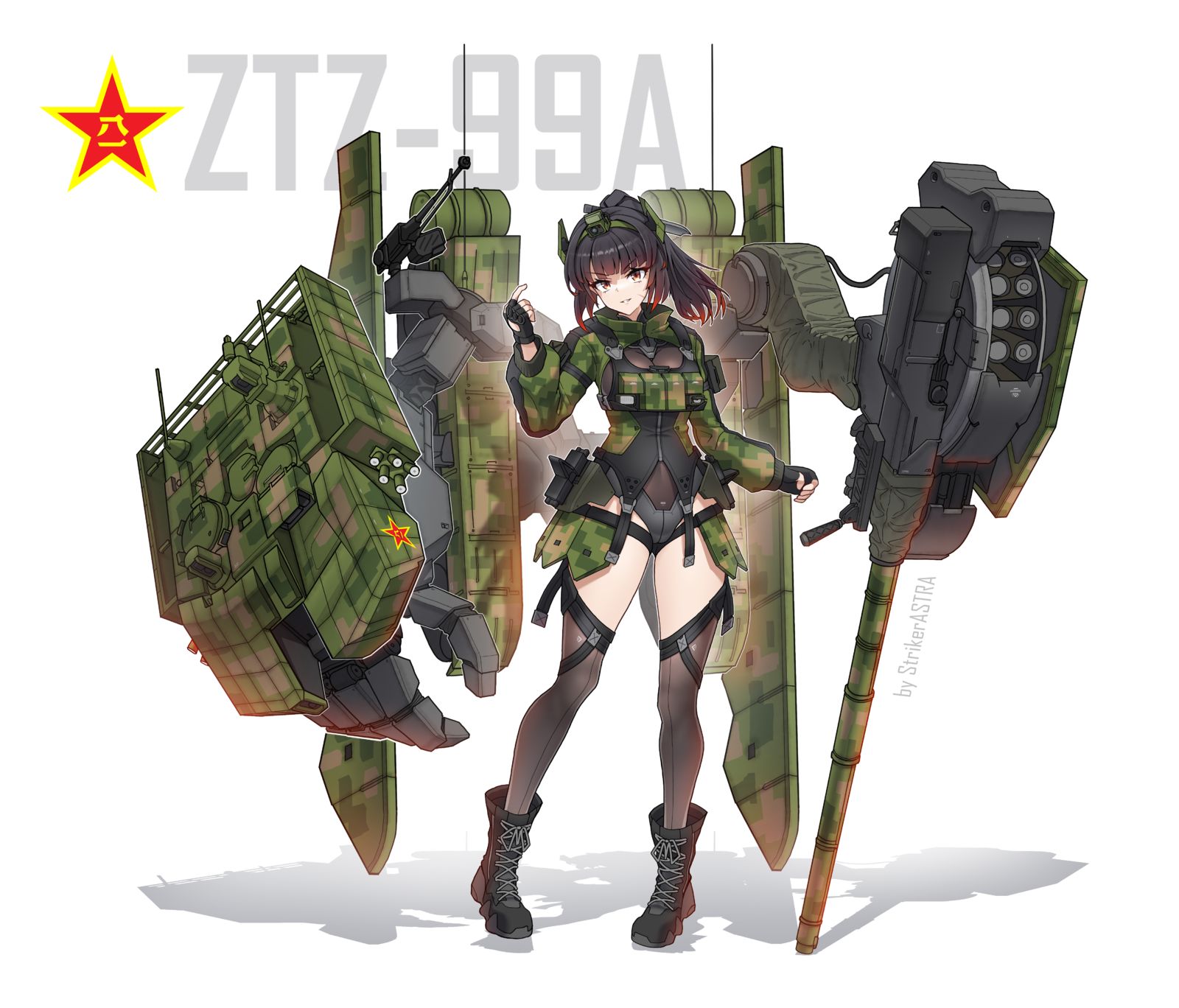 最优质的ZTZ-99A坦克娘头像同人高清图