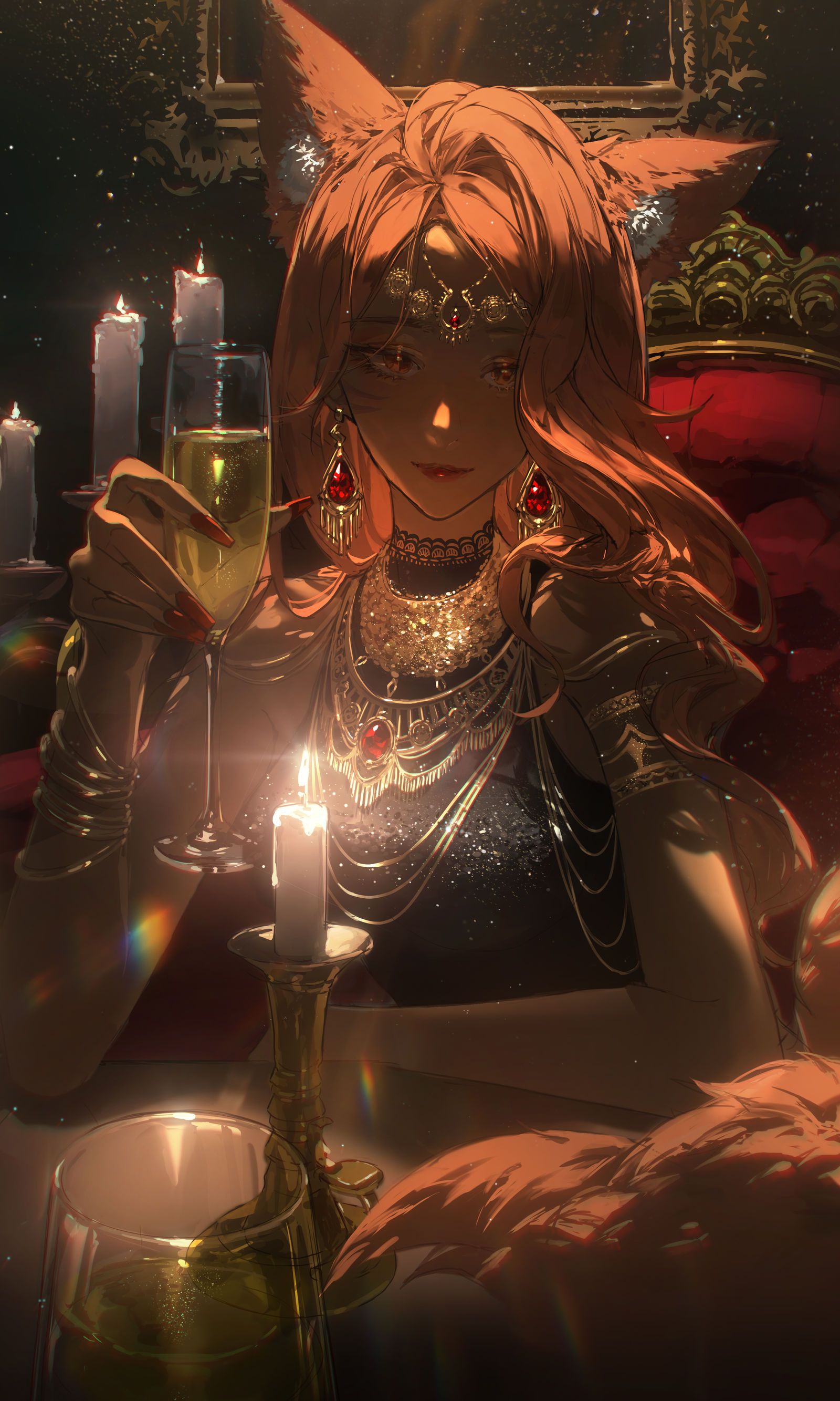 微醺插画图片壁纸