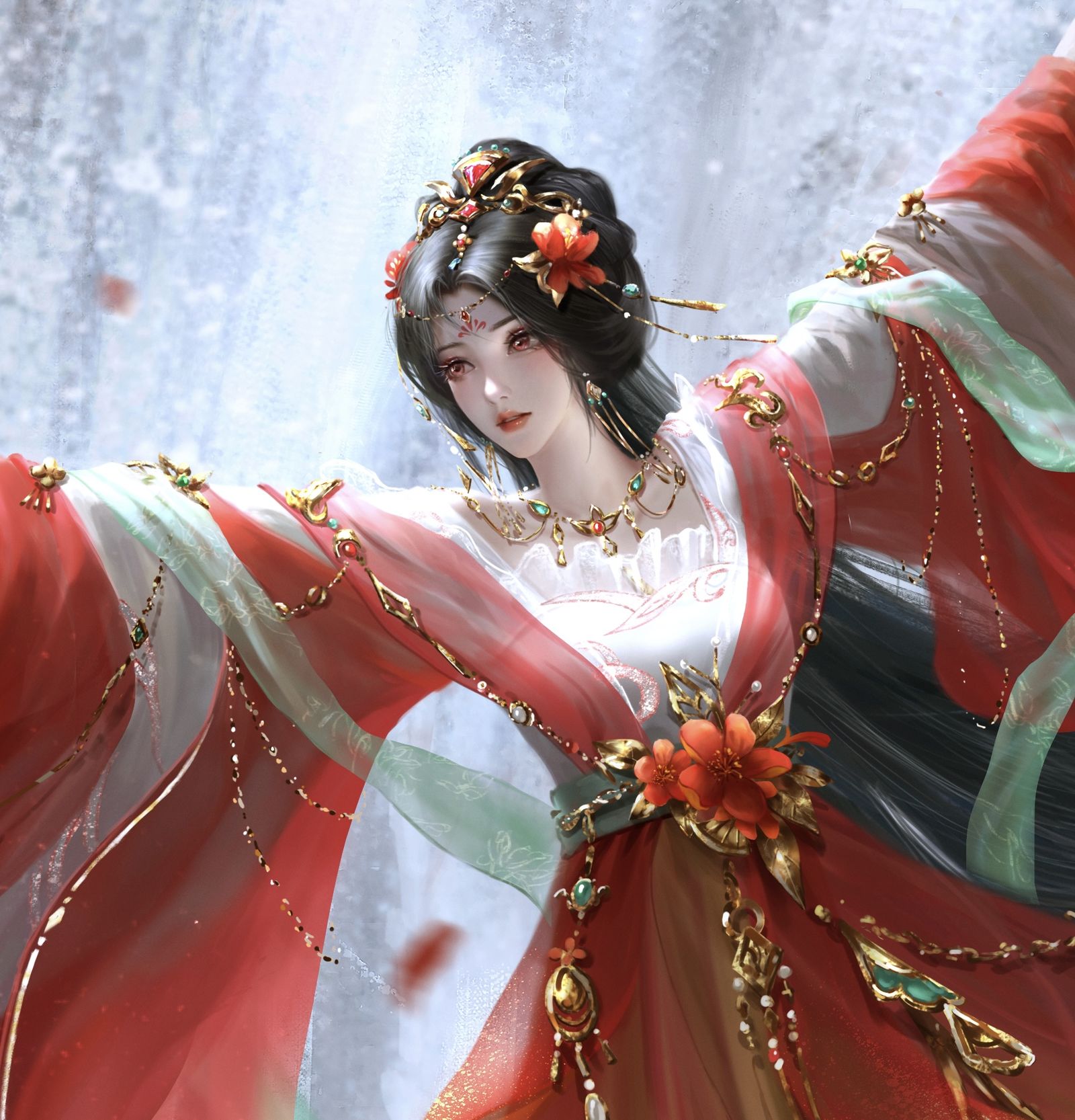 火灵儿百万生日预热图插画图片壁纸