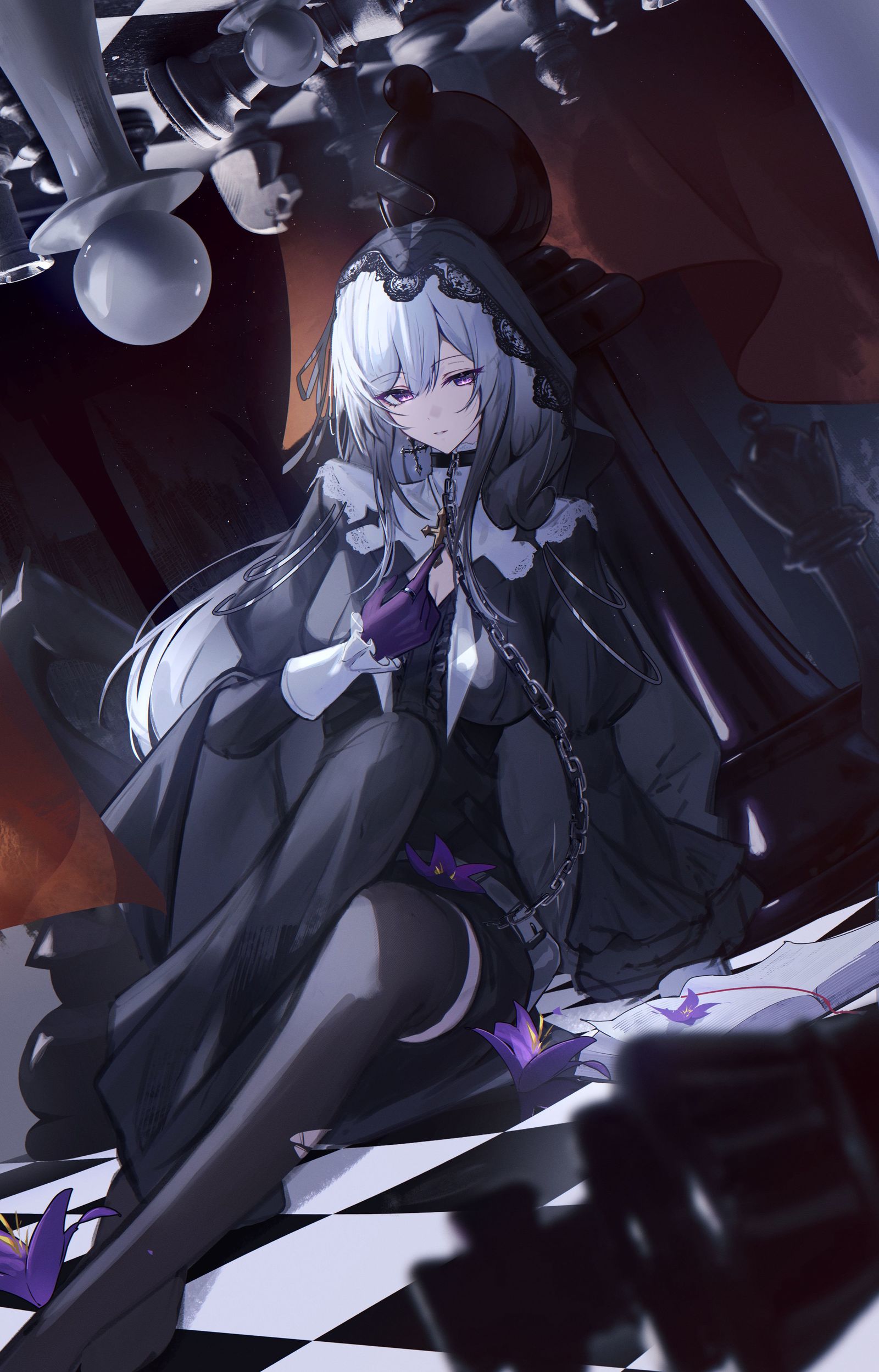 Black Bishop插画图片壁纸