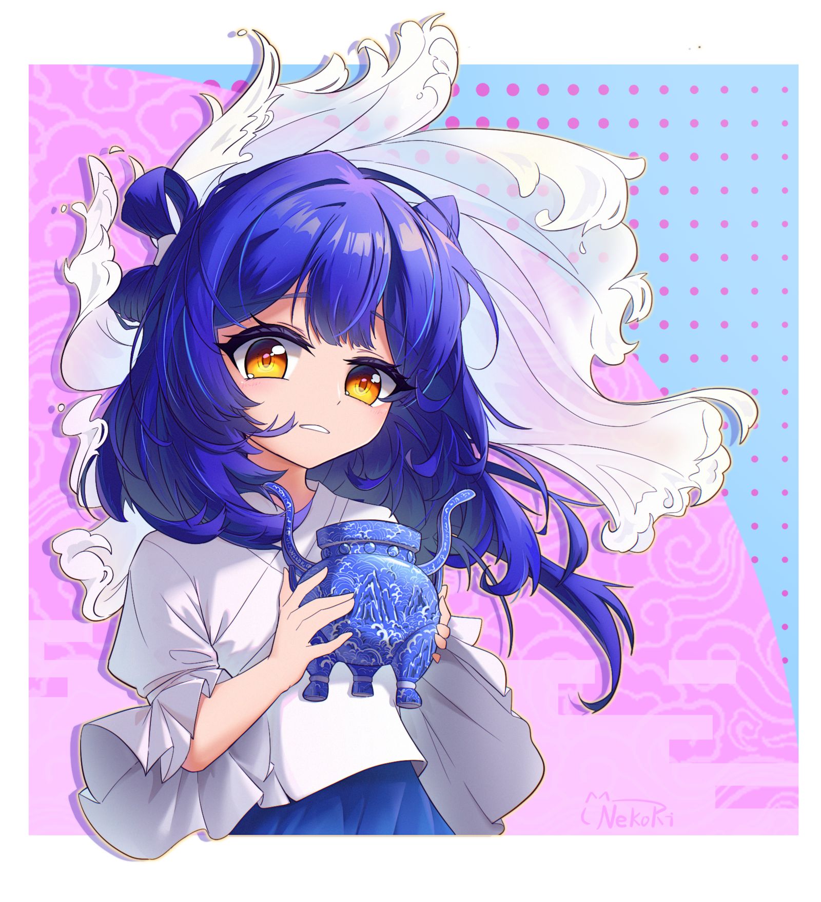 明永乐青花海水江牙纹香炉头像同人高清图