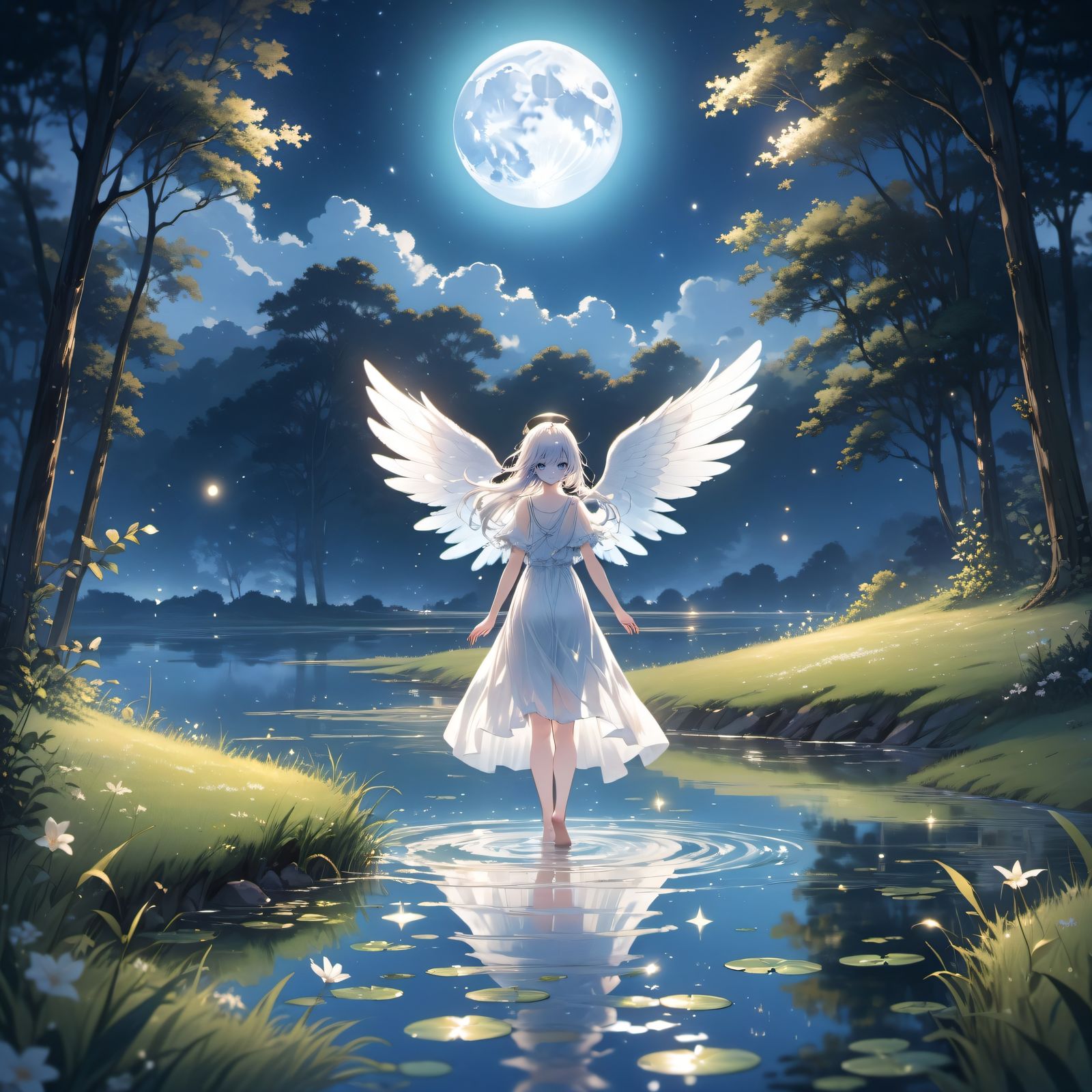 月光下的白天使头像同人高清图