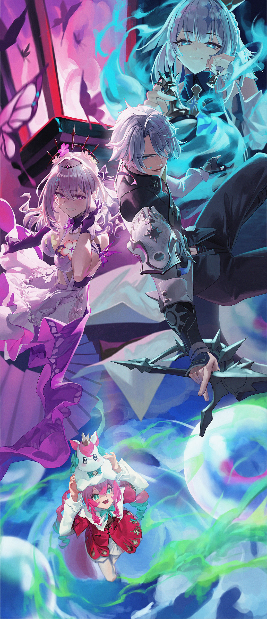 霞蝶，白厄，刻律德菈，风堇插画图片壁纸