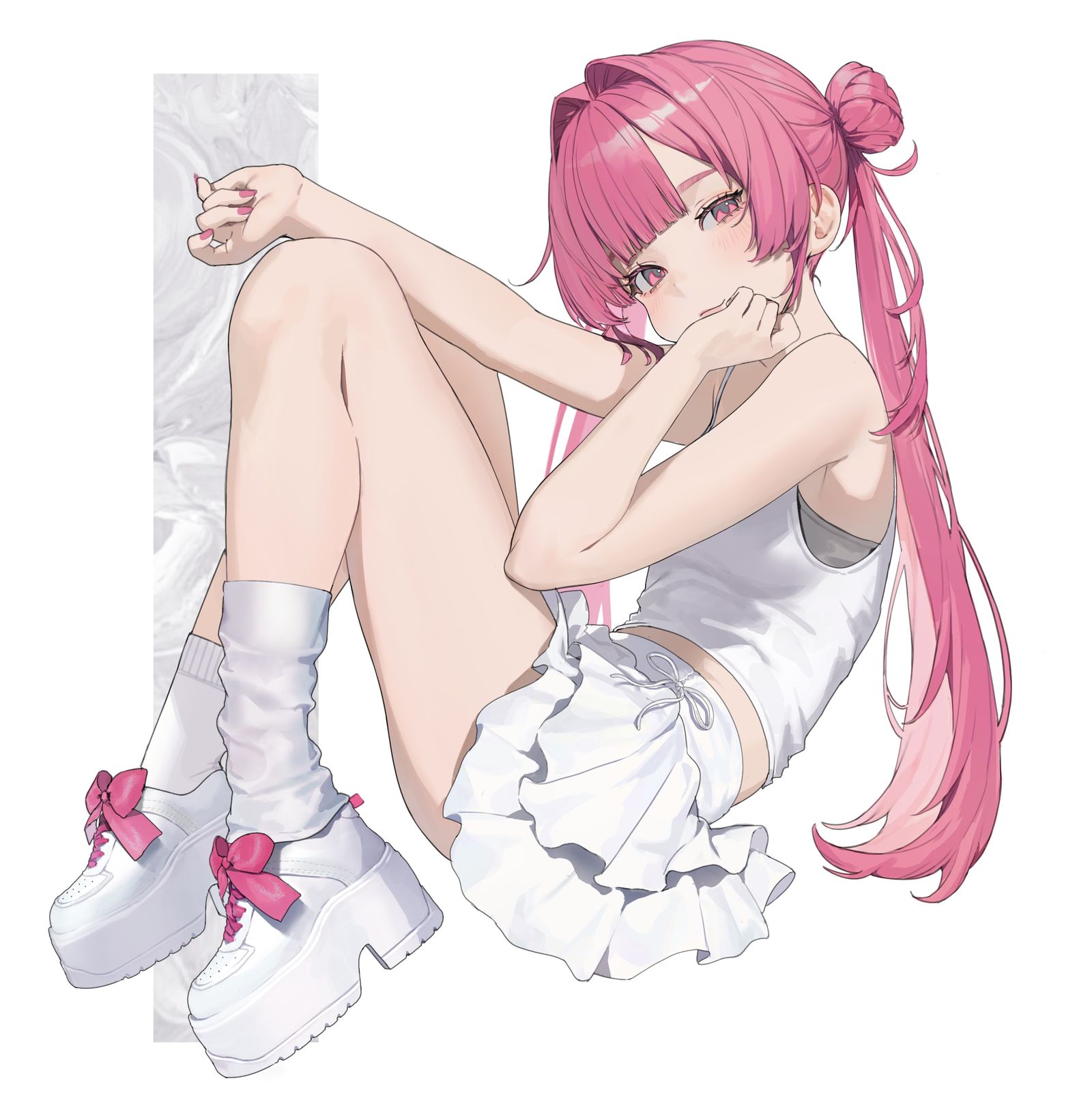 スニーカー少女插画图片壁纸