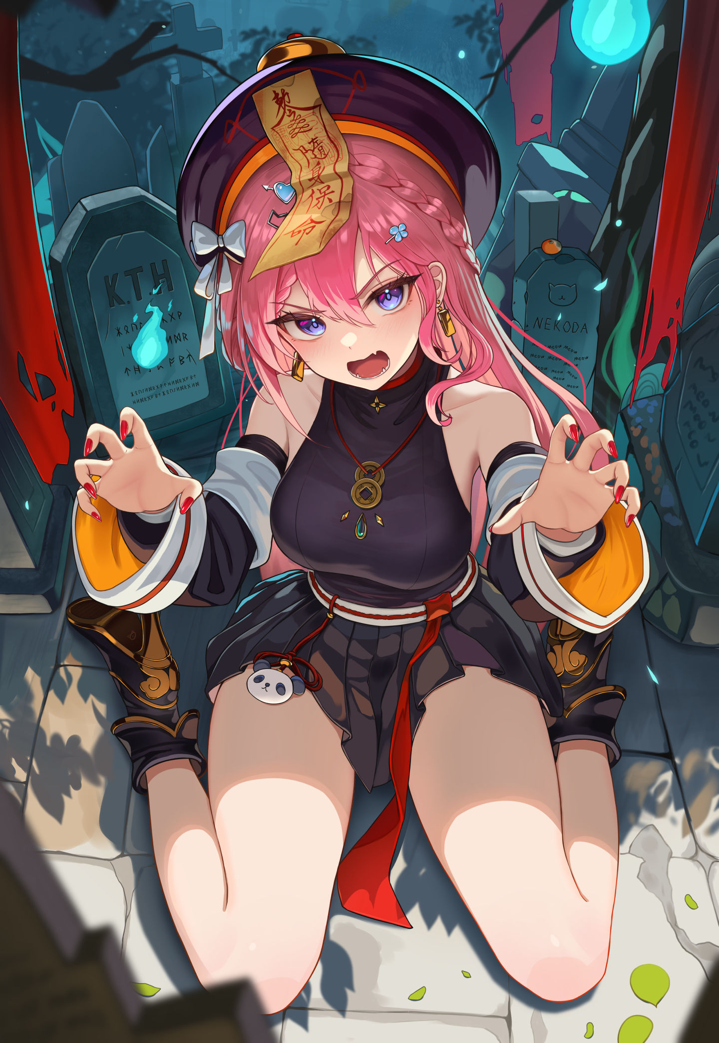 月隐空夜（commission）插画图片壁纸