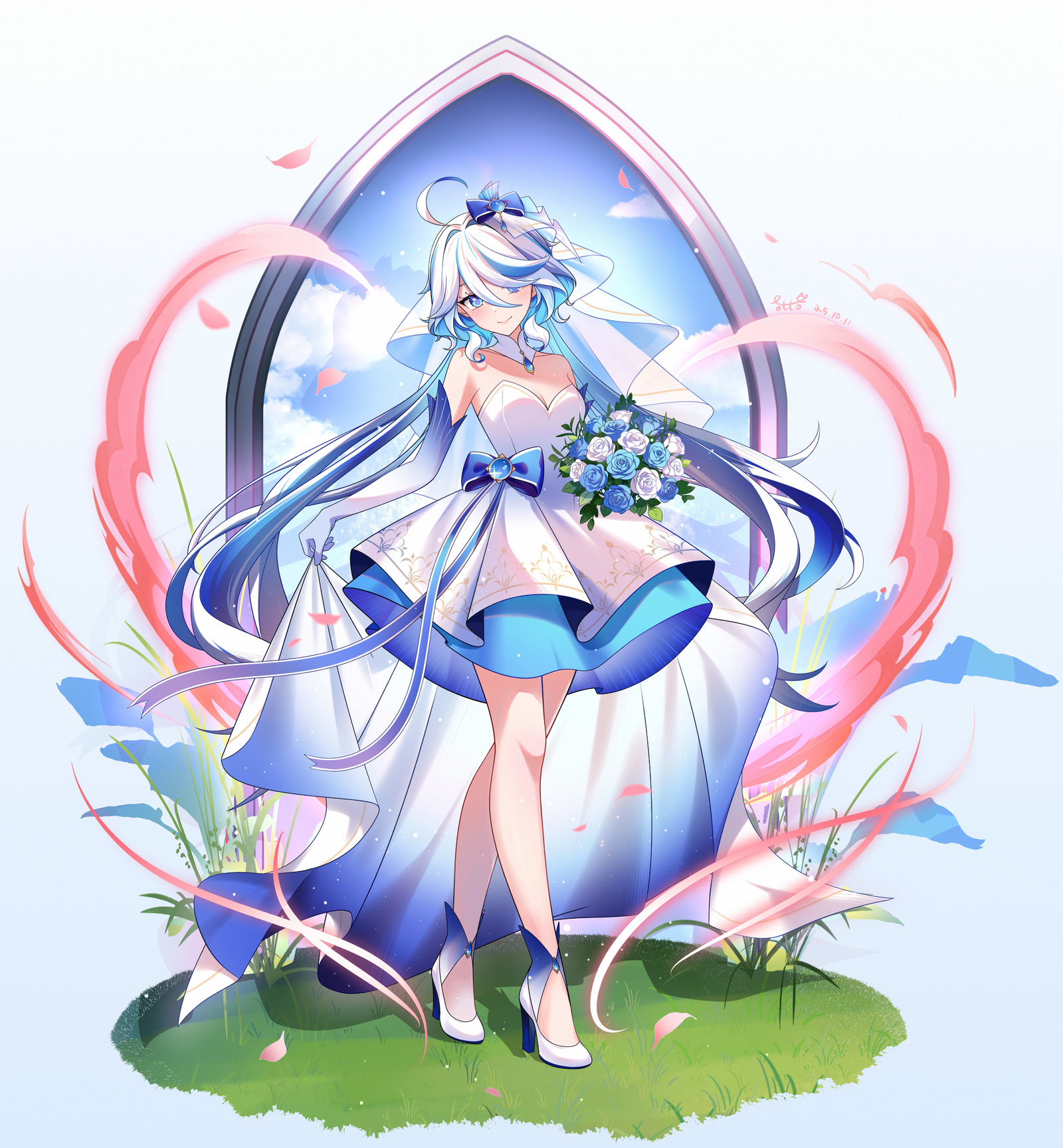 【原神】芙宁娜花嫁头像同人高清图