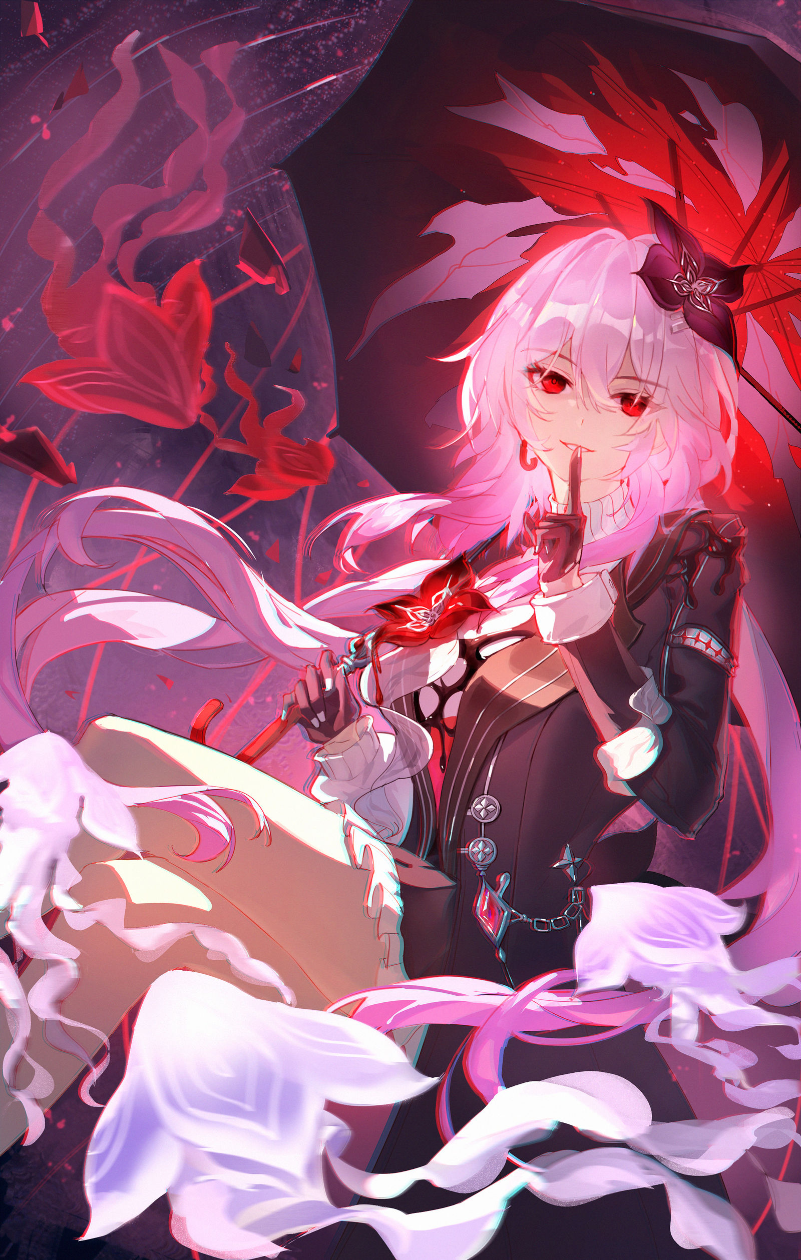 长夜月插画图片壁纸