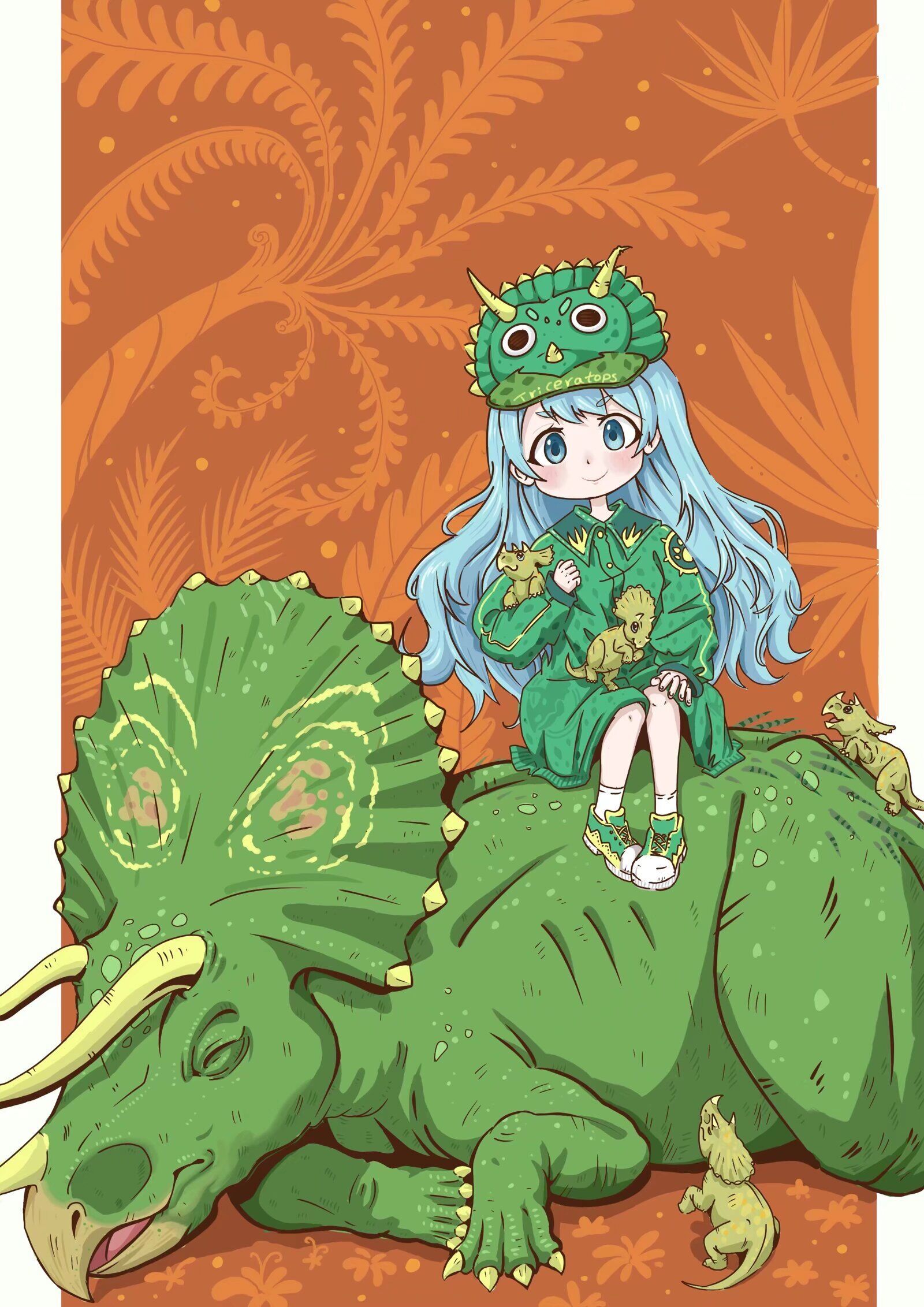 三角龙女孩头像同人高清图