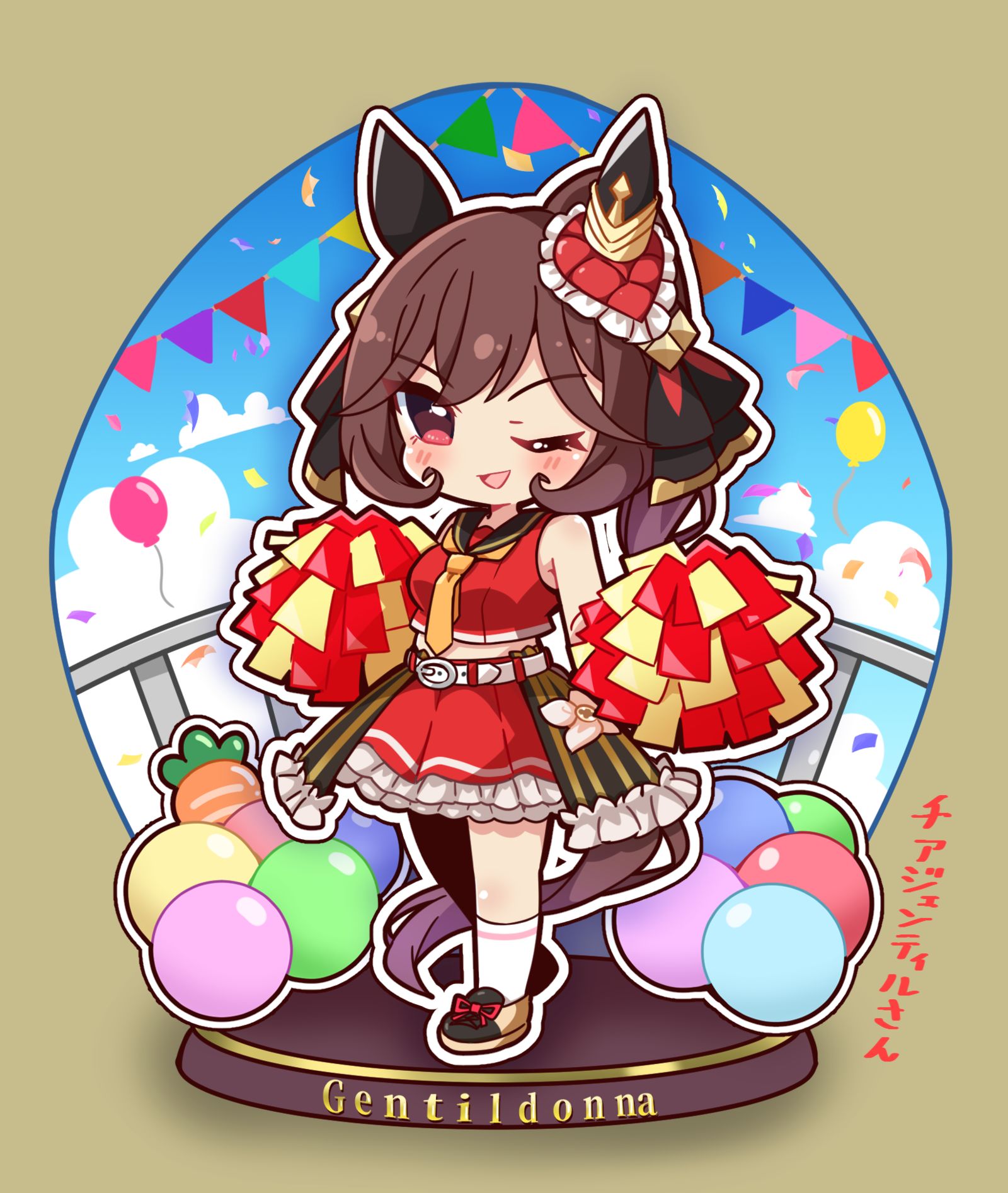 【ウマ娘】チアジェンティルさん插画图片壁纸