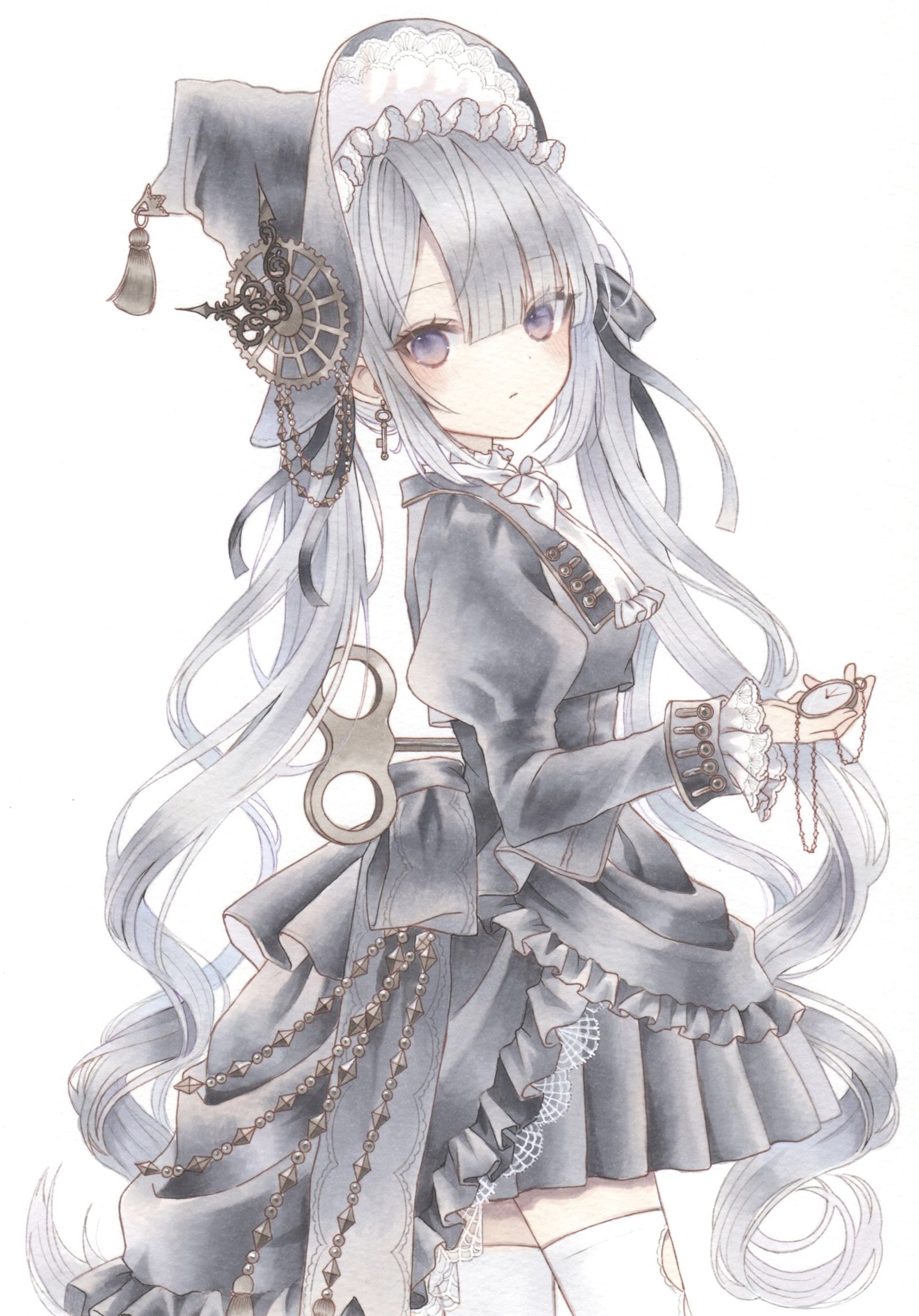 鍵巻き時計の魔女头像同人高清图