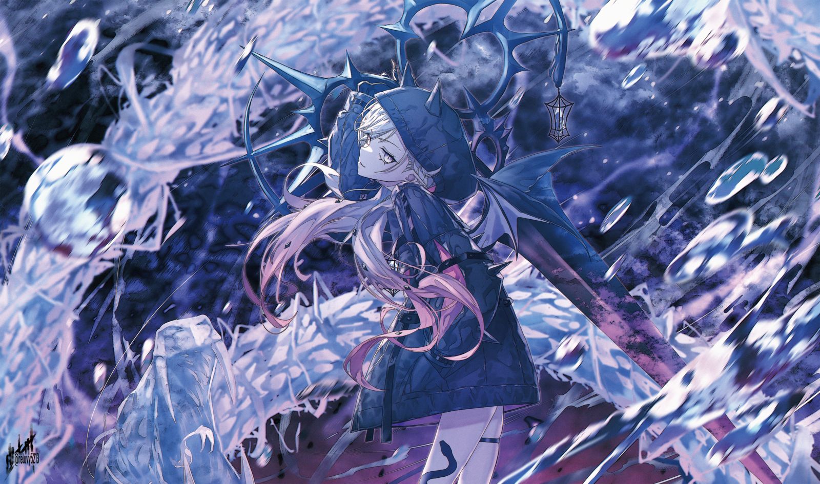 虚妄は闇の娘插画图片壁纸