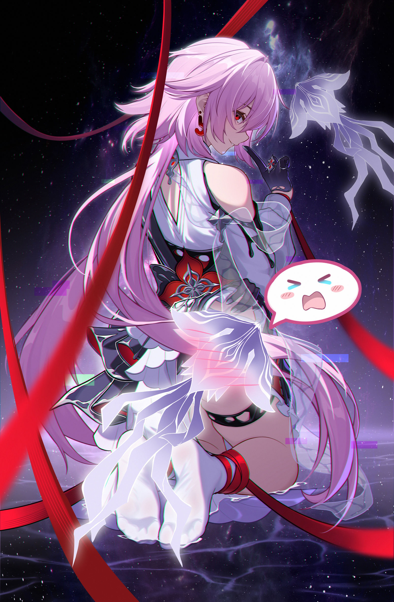 长夜月插画图片壁纸