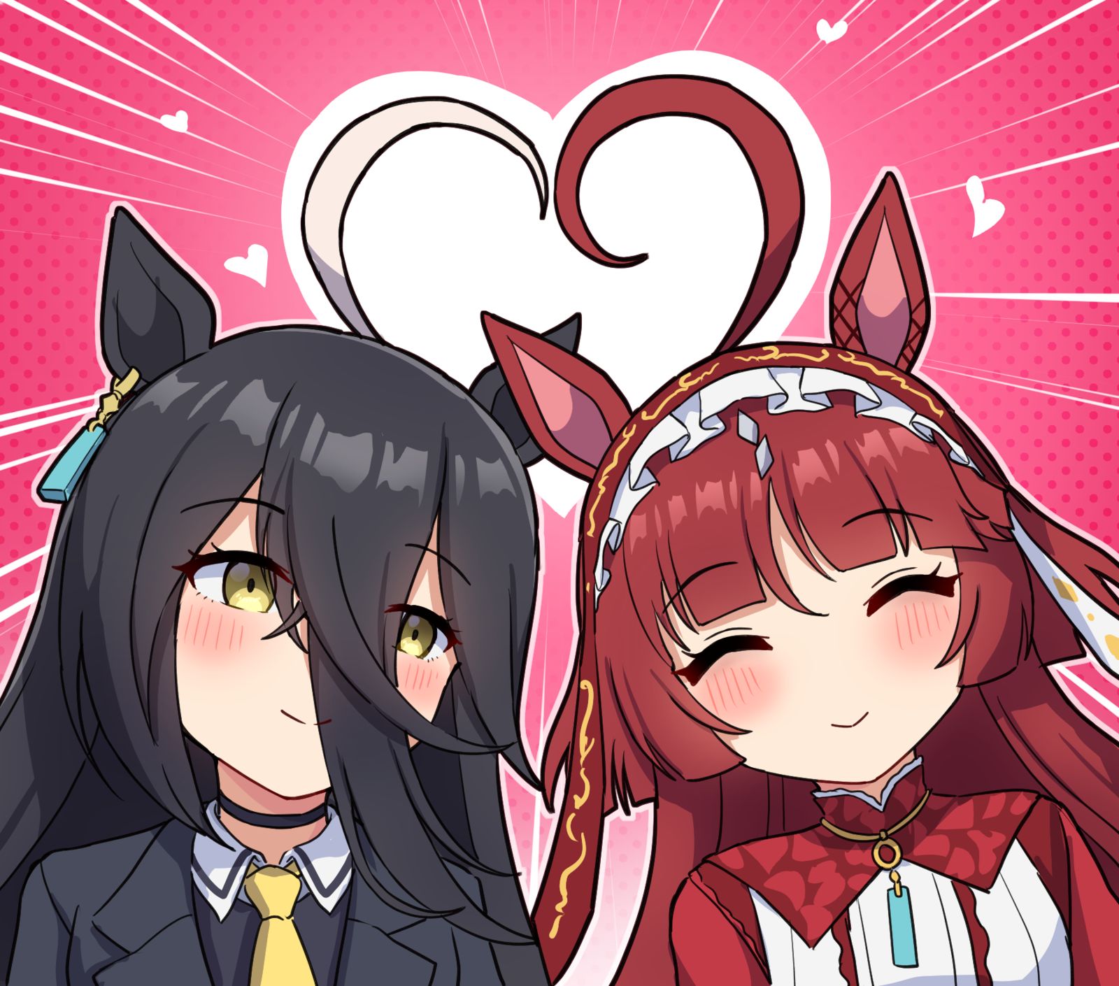 くらえ！父娘アホ毛ハート！插画图片壁纸