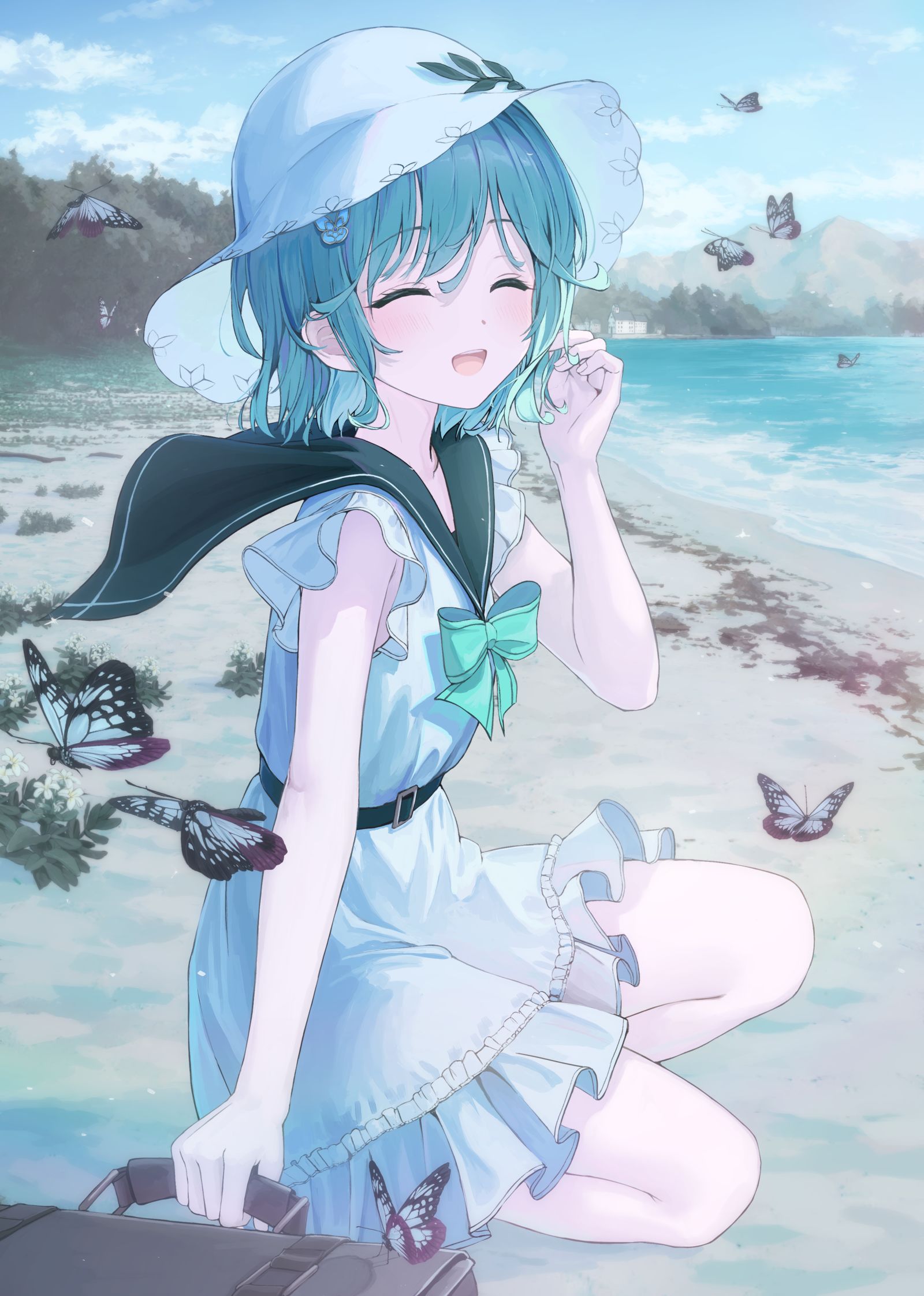 蝶々が飛んできた