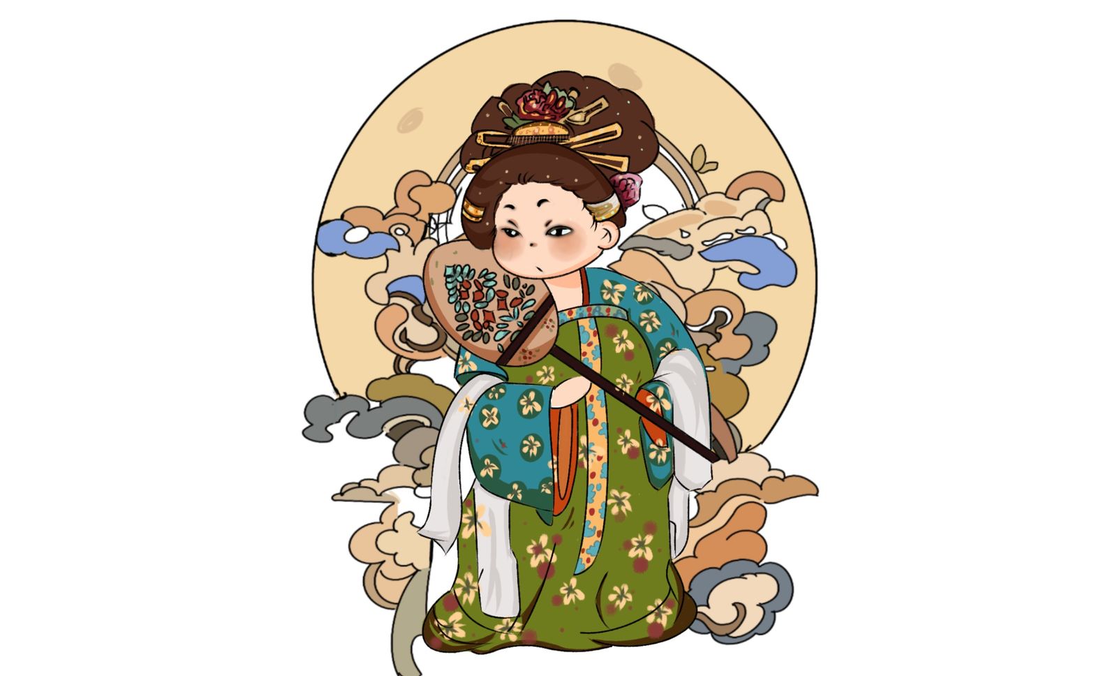 云想衣裳，大唐红妆头像同人高清图