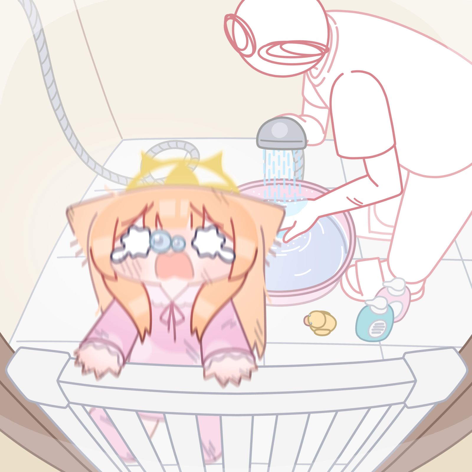 bathtime插画图片壁纸