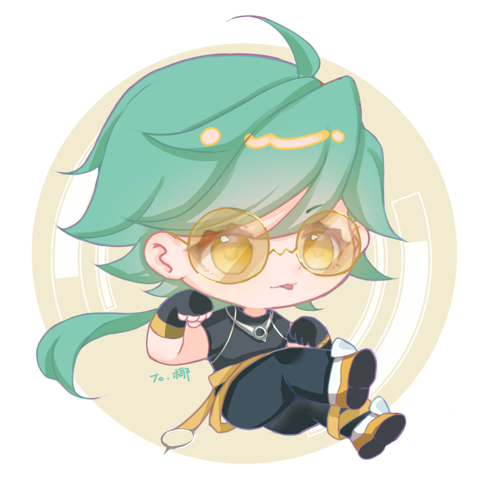 给盆友画的Q版心之钢小EZ头像同人高清图