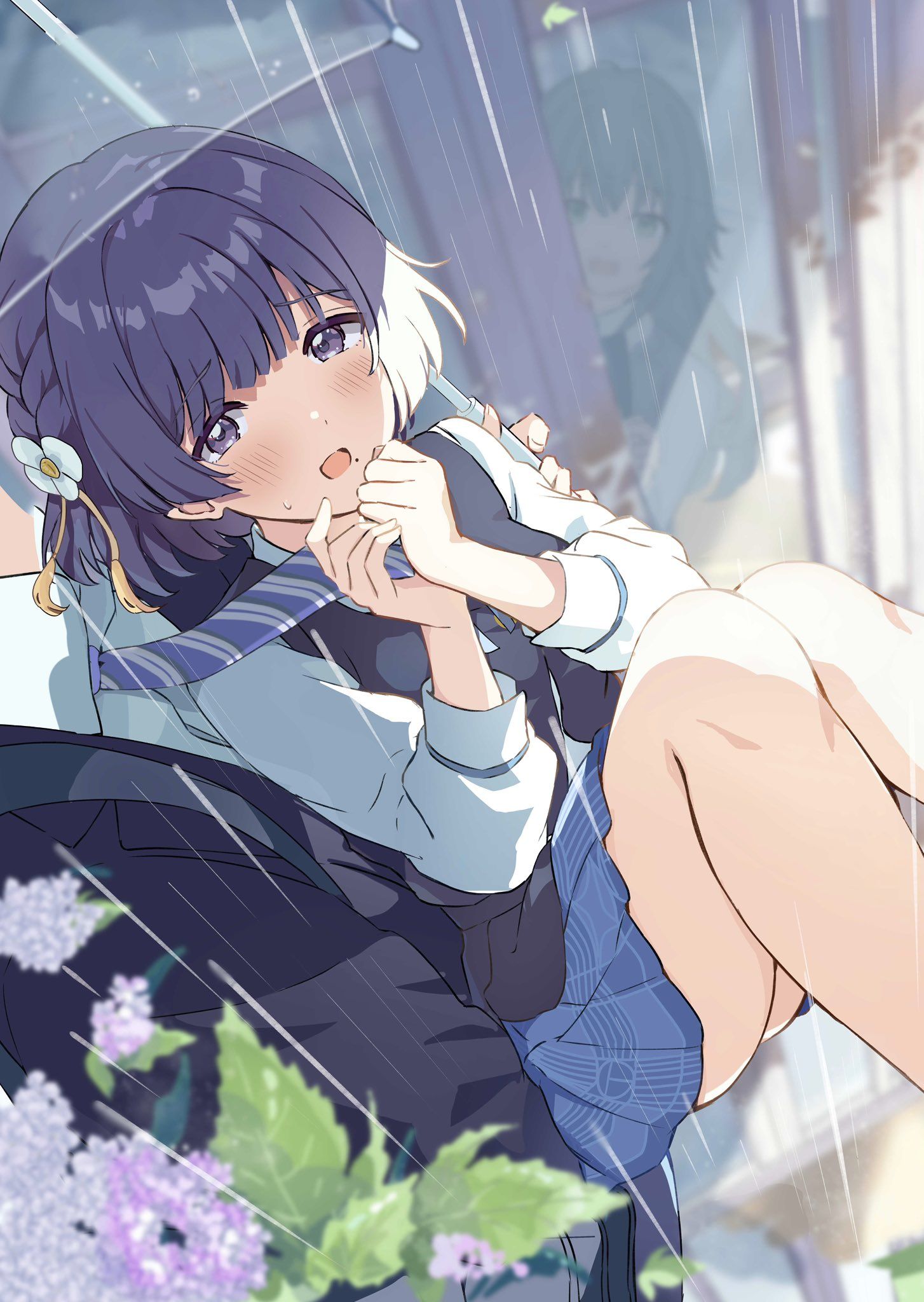 雨が降ってレッスンに連れて行かれる美鈴插画图片壁纸