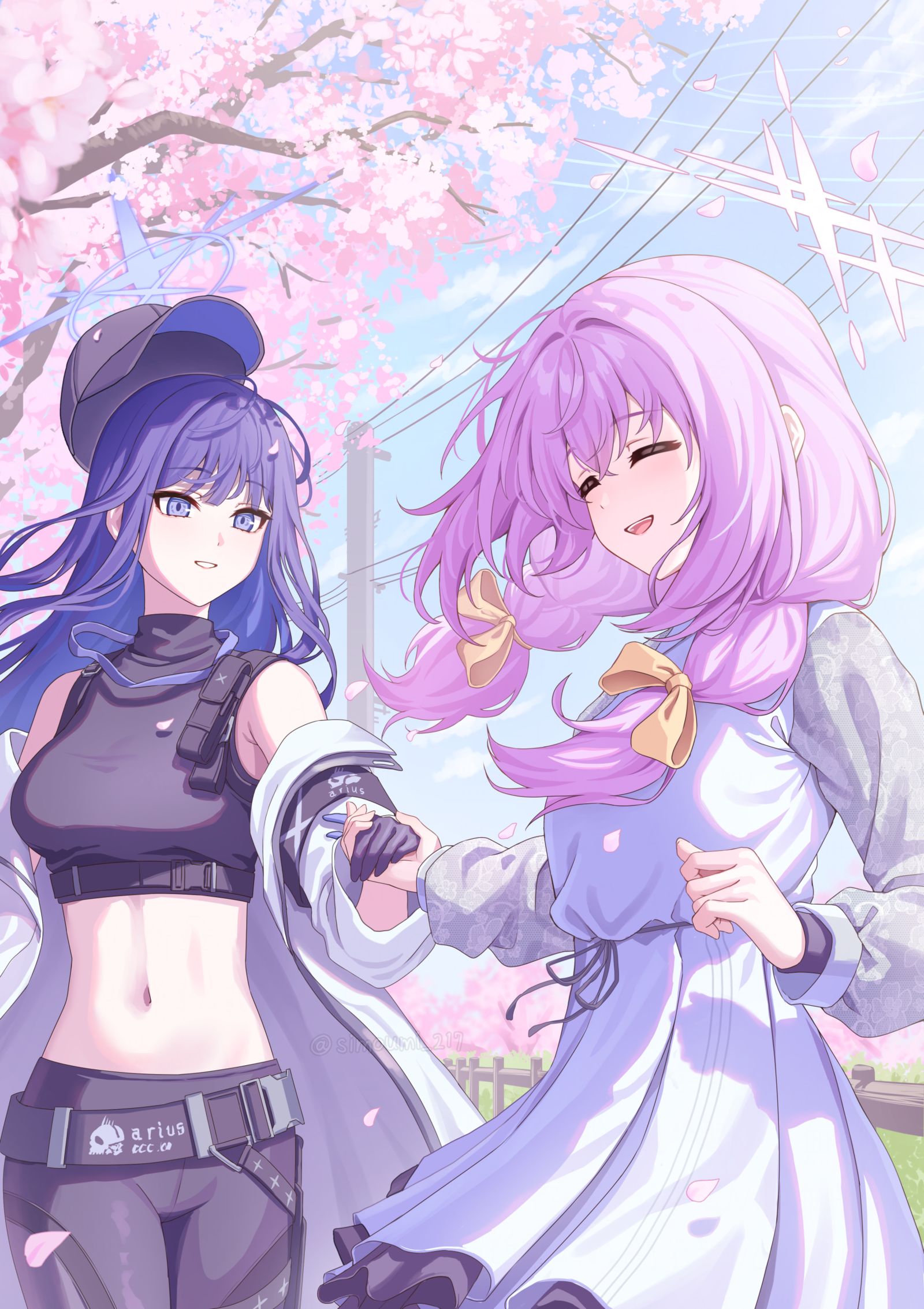 お花見插画图片壁纸