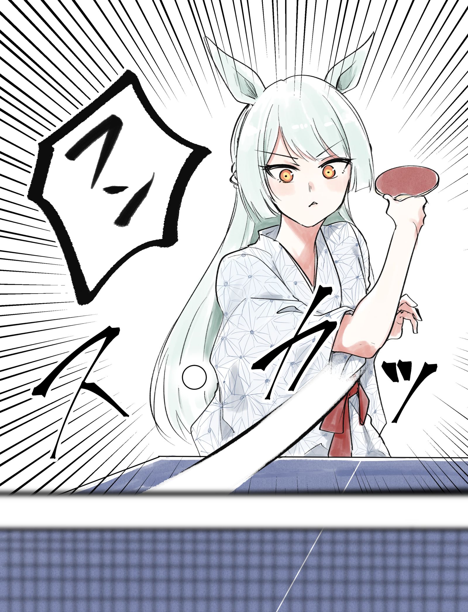 温泉卓球マーチ插画图片壁纸