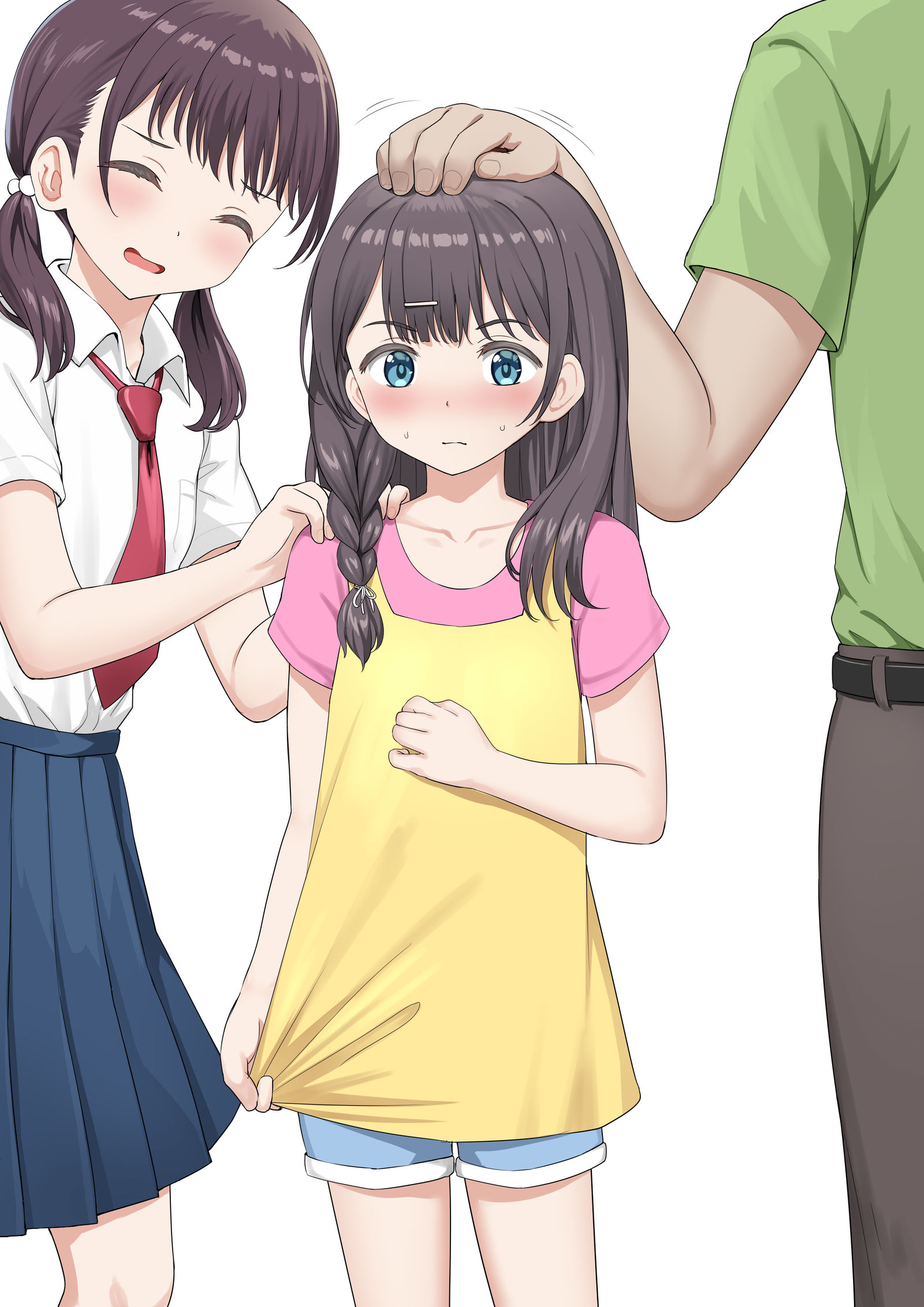 表情が硬い子插画图片壁纸