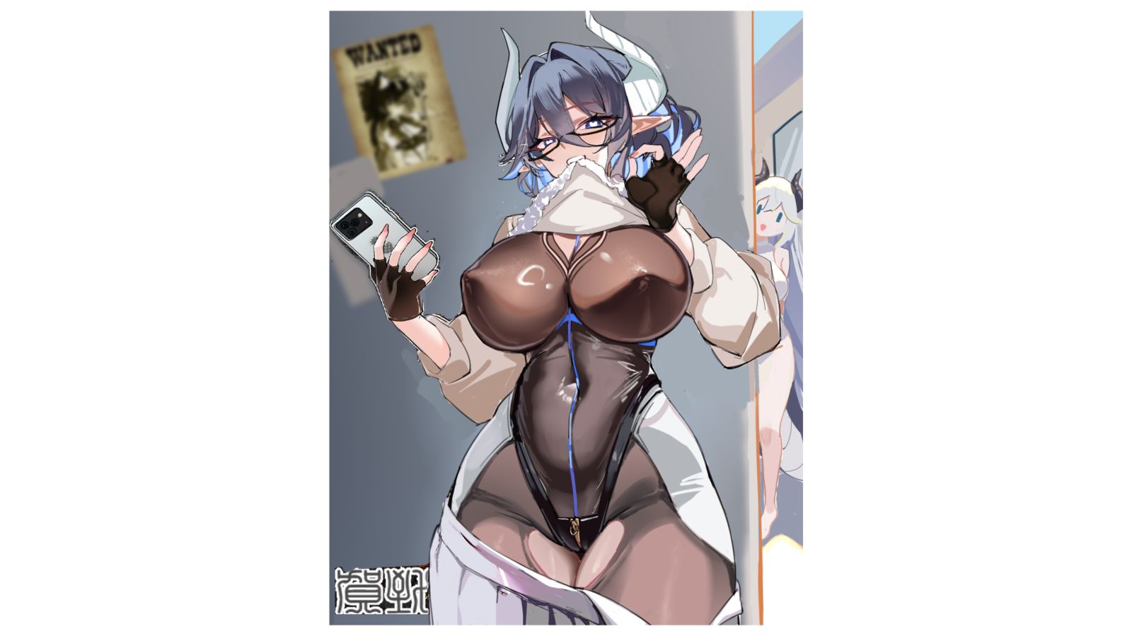 微评画_你怎么穿人家莉音的衣服？【粉丝评画の100】插画图片壁纸