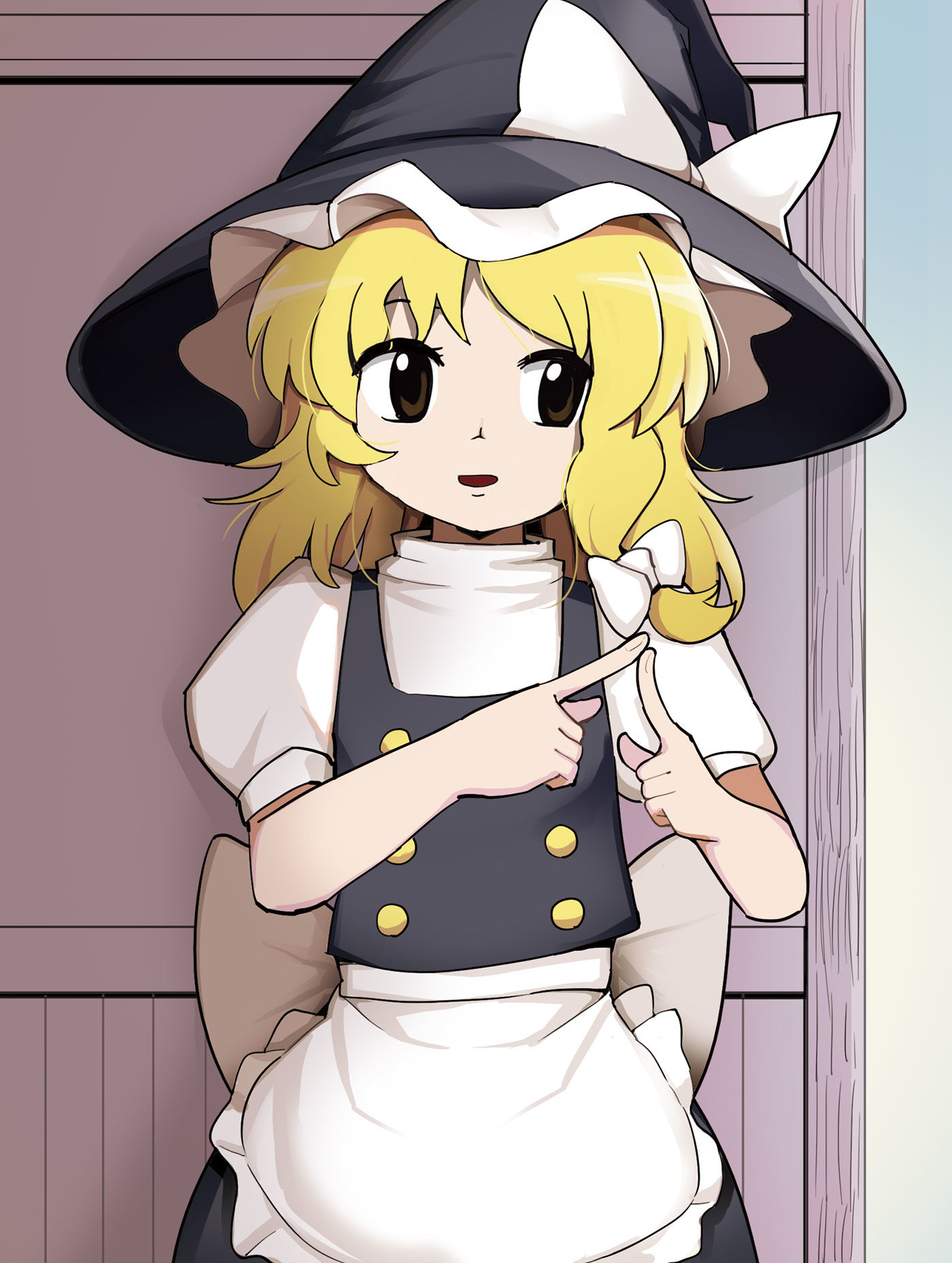 人里で子供に告白された魔理沙插画图片壁纸