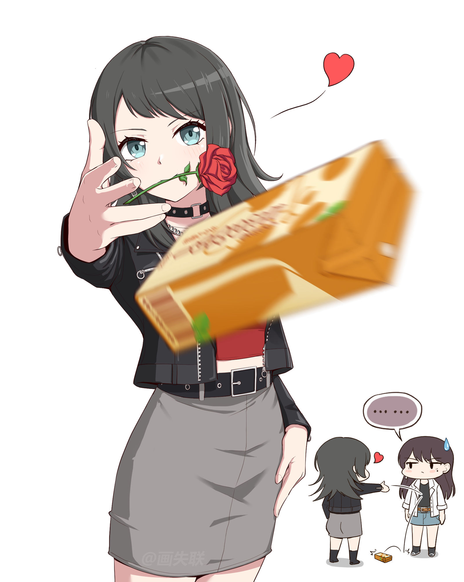 中秋节快乐，请你喝饮料~插画图片壁纸