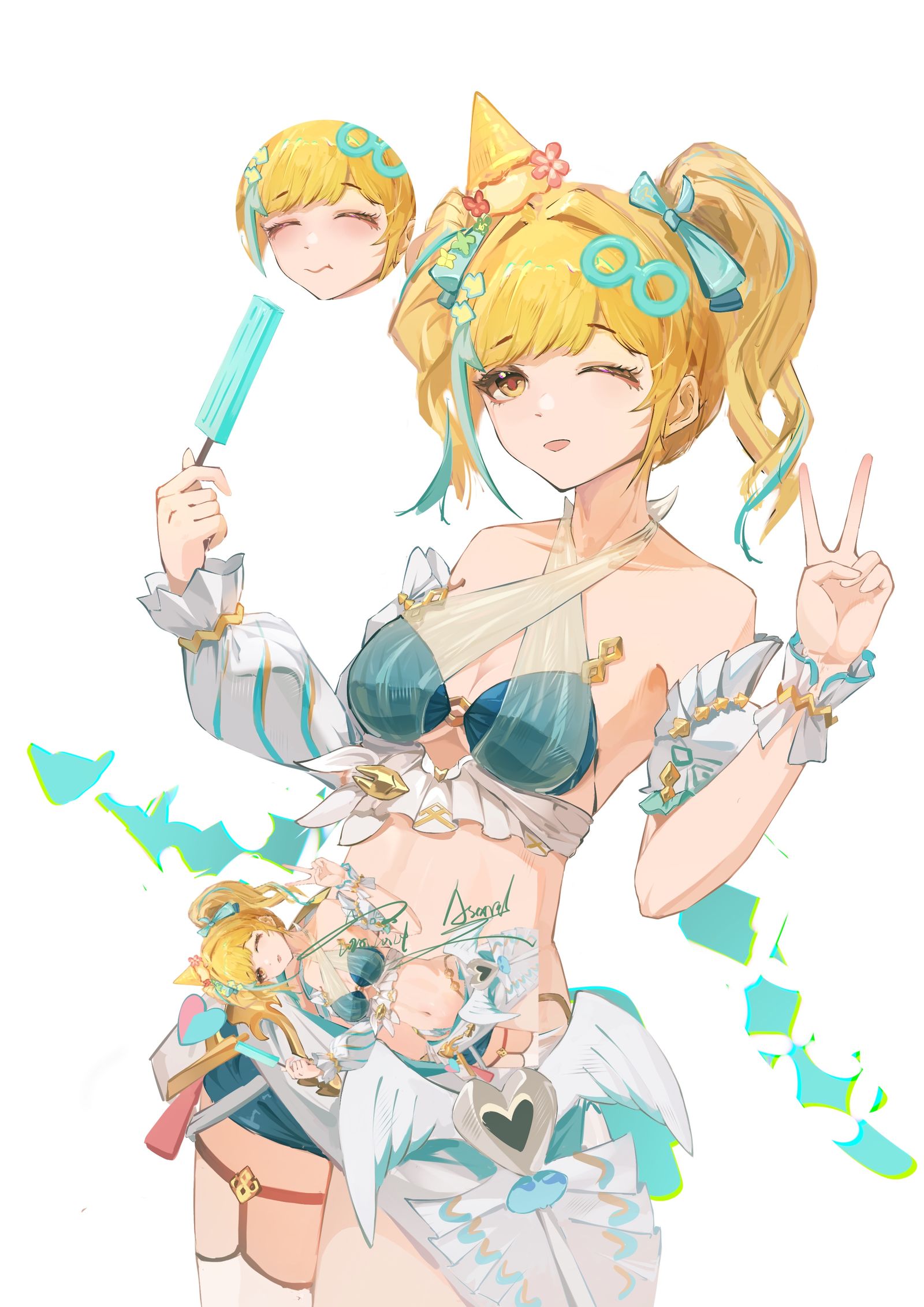 【夏日限定】小雀子插画图片壁纸