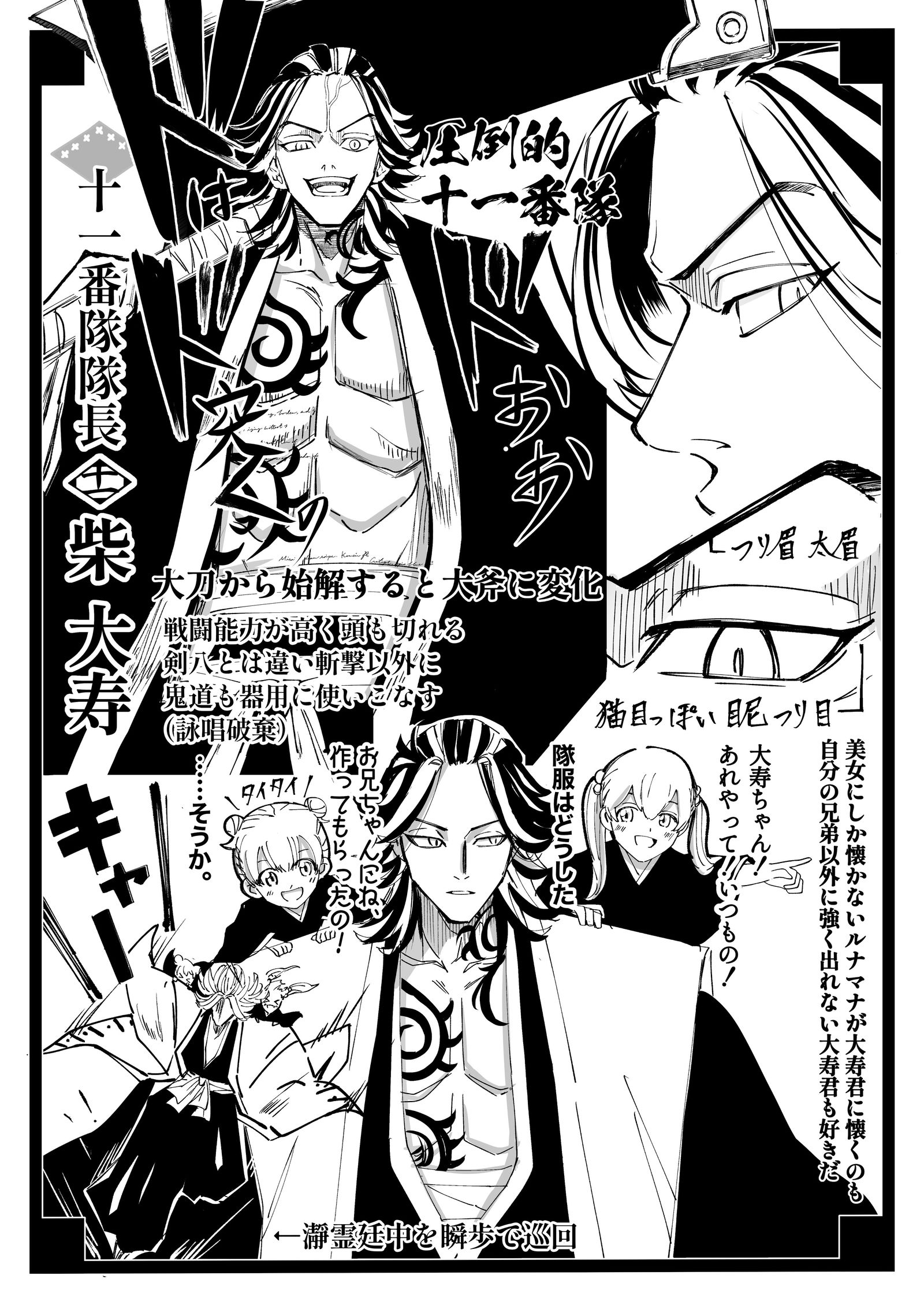 ❖BLEACHパロ❖十一番隊隊長×柴大寿插画图片壁纸