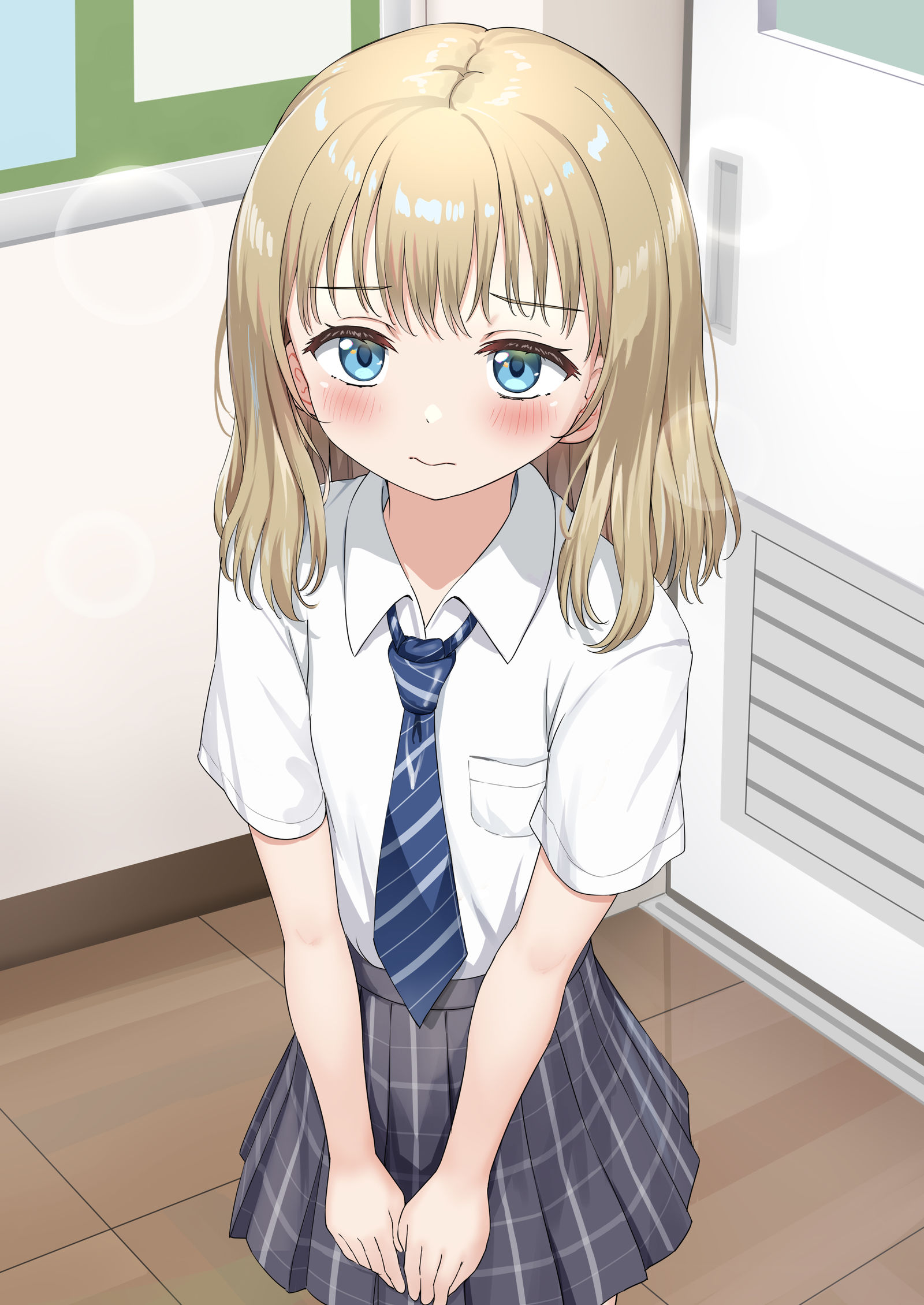 上目遣いの破壊力插画图片壁纸