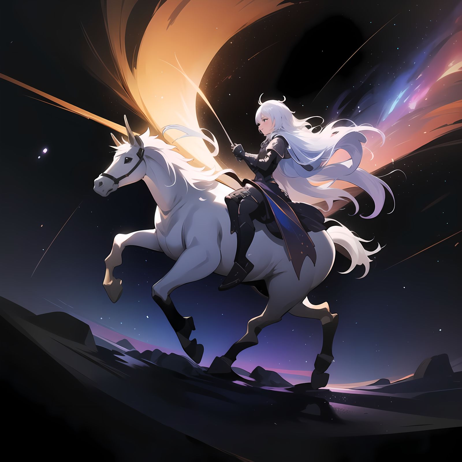 女将军插画图片壁纸