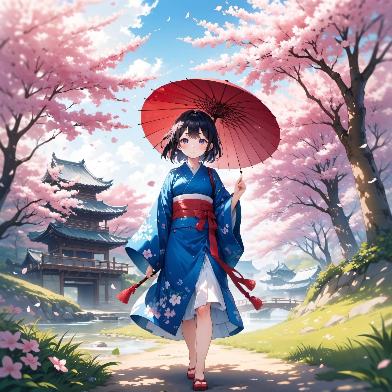 持伞少女头像同人高清图