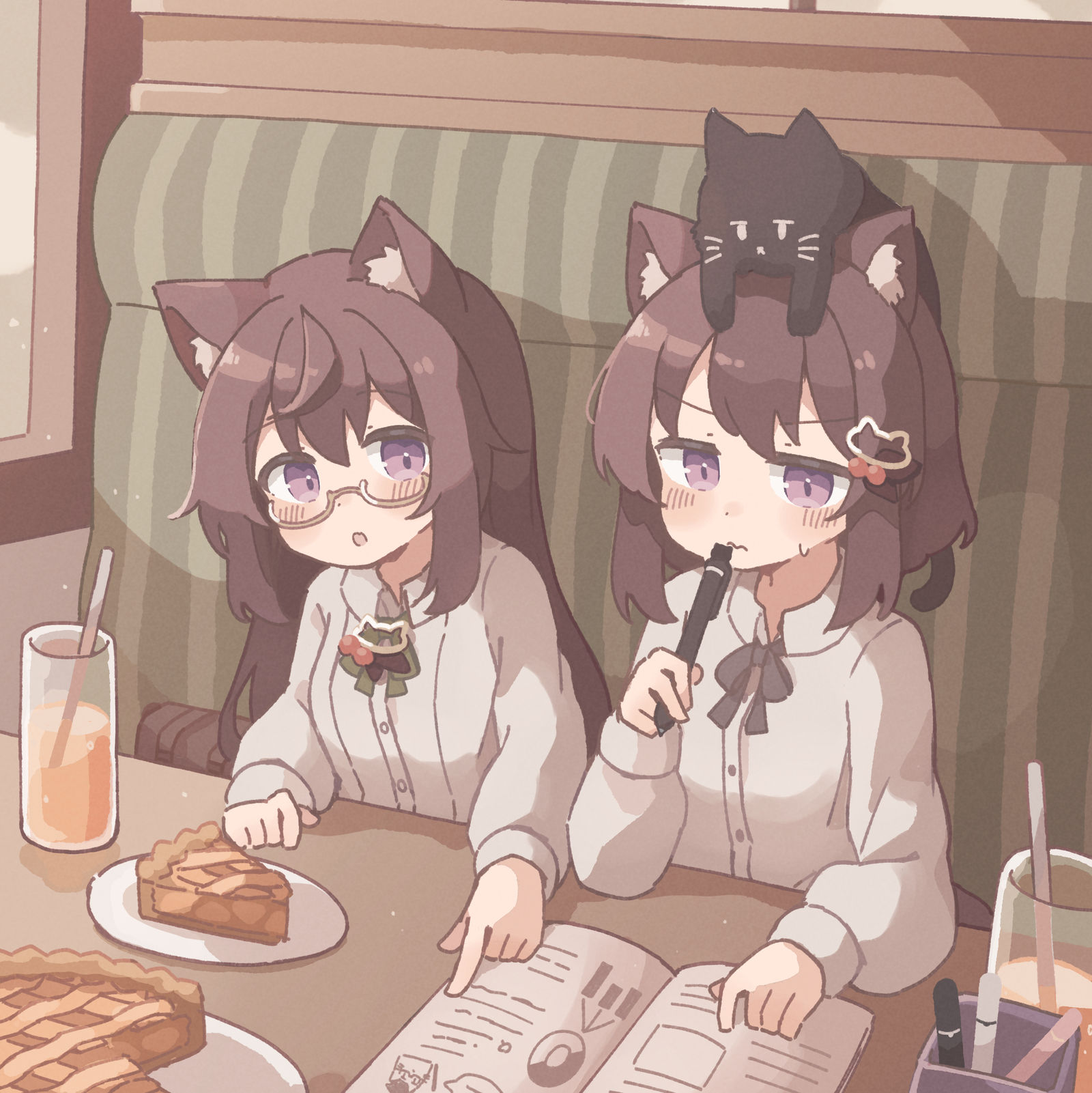 お勉強ねこ-猫耳兽耳