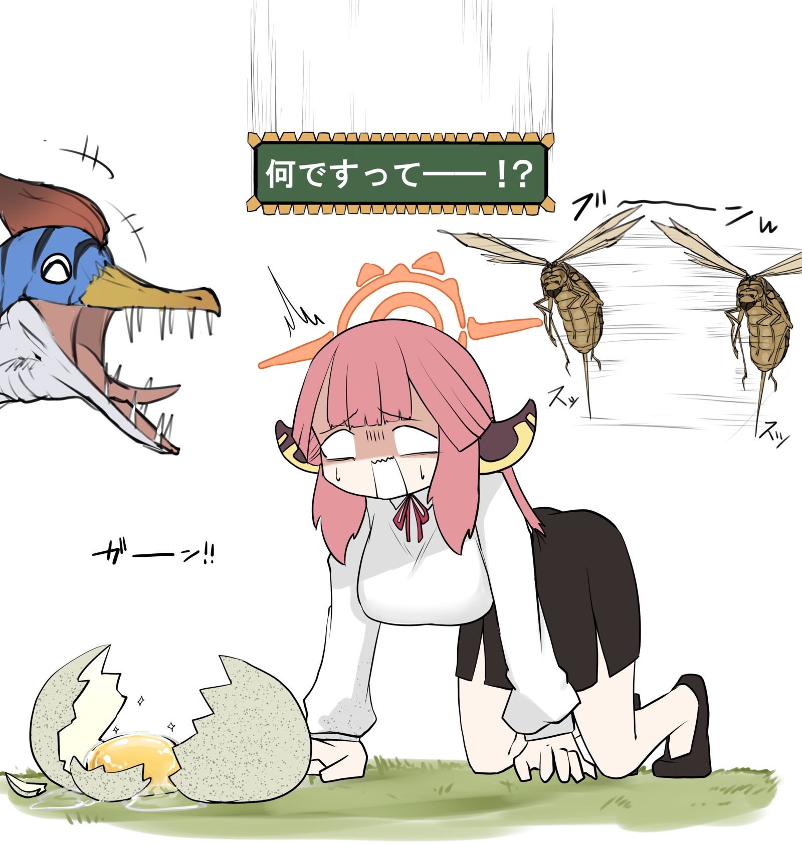 卵を運搬するアル社長