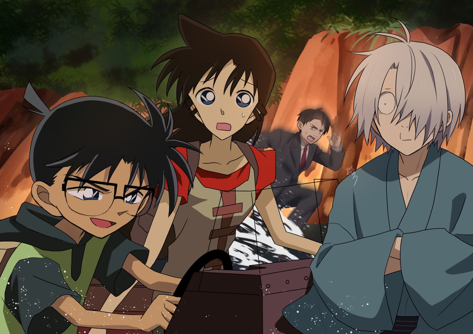 【クロス注意】「この少年、いつも事件に巻き込まれているのう…」头像同人高清图