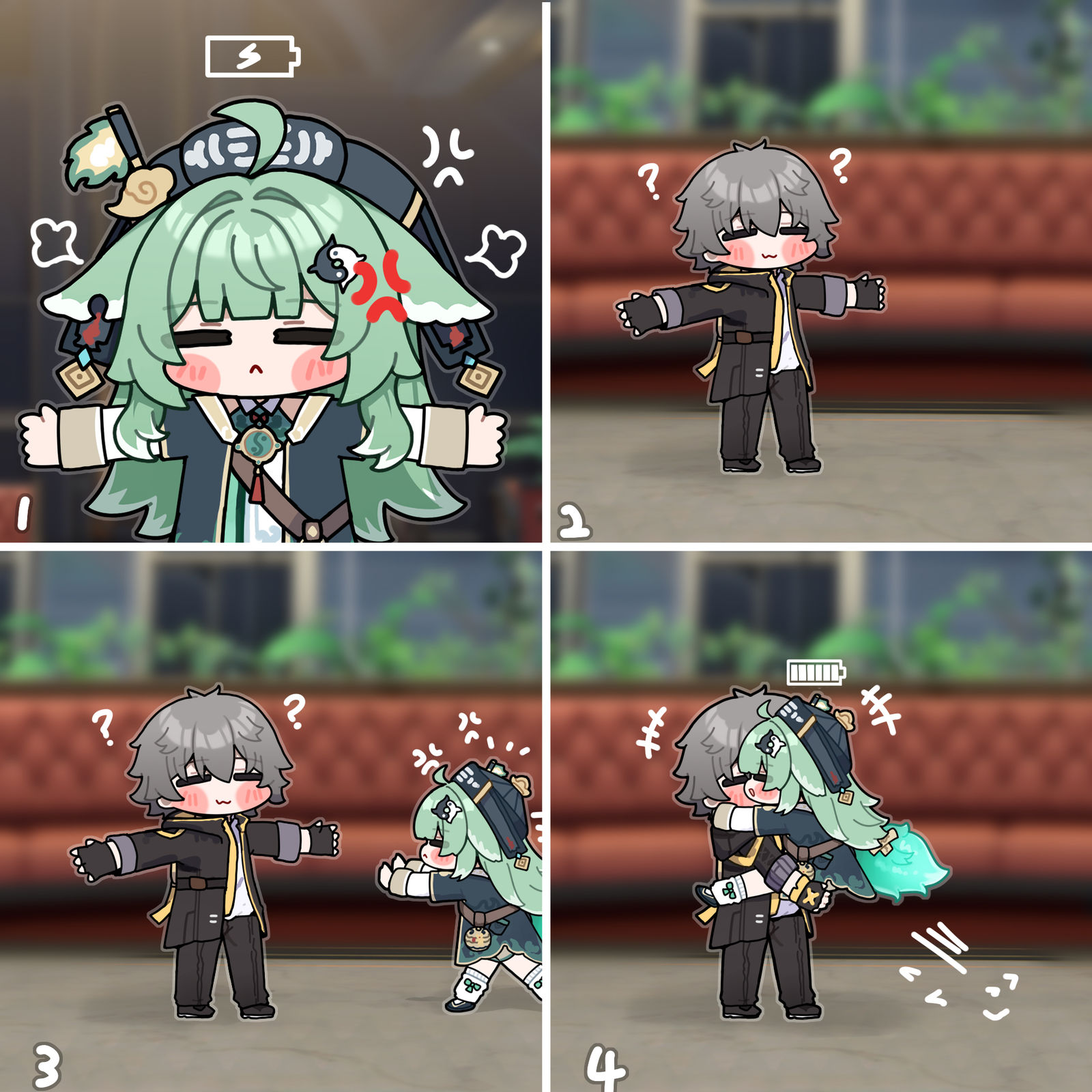 有这样的小狐狸在家你几点回家？插画图片壁纸