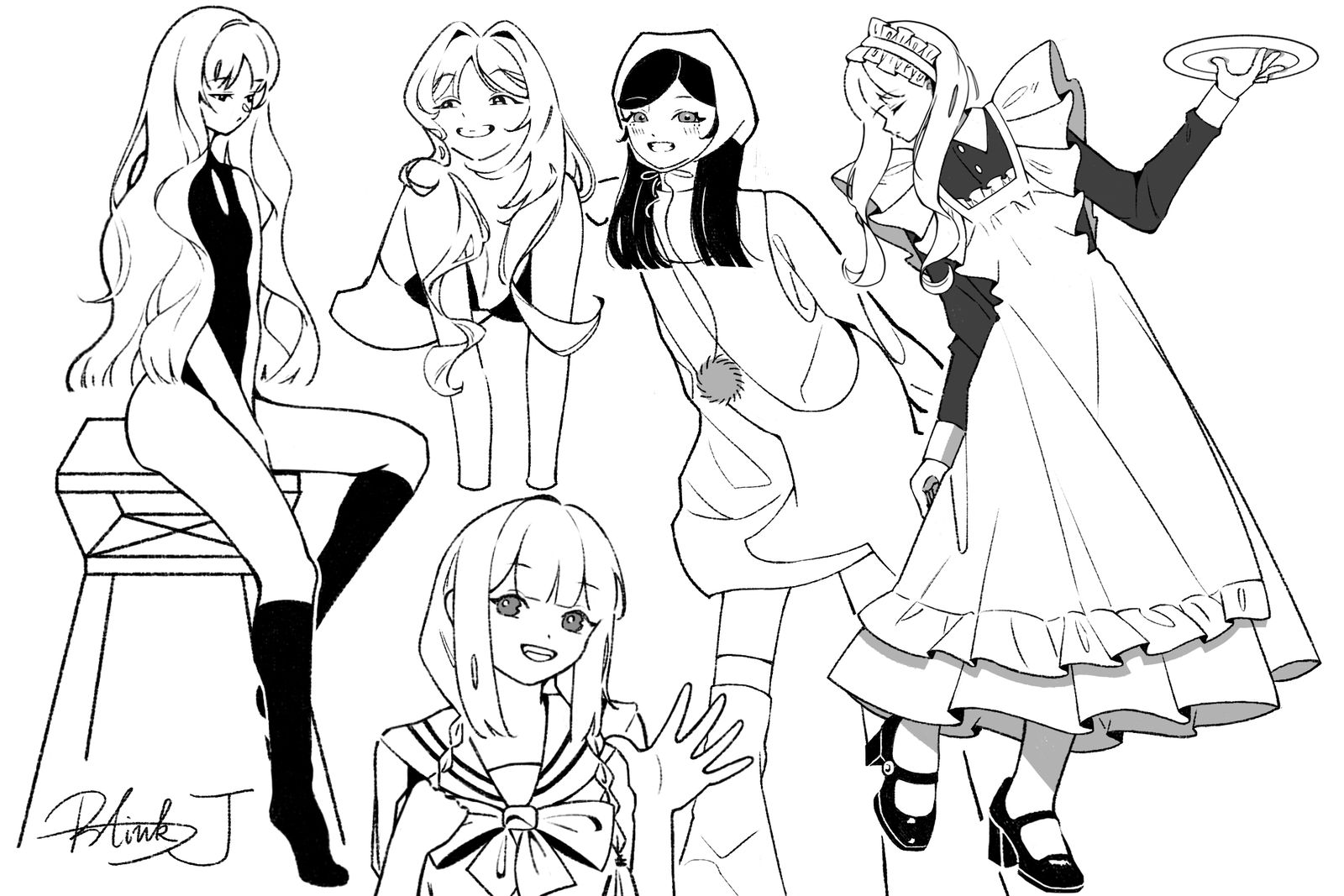 阶段速写头像同人高清图