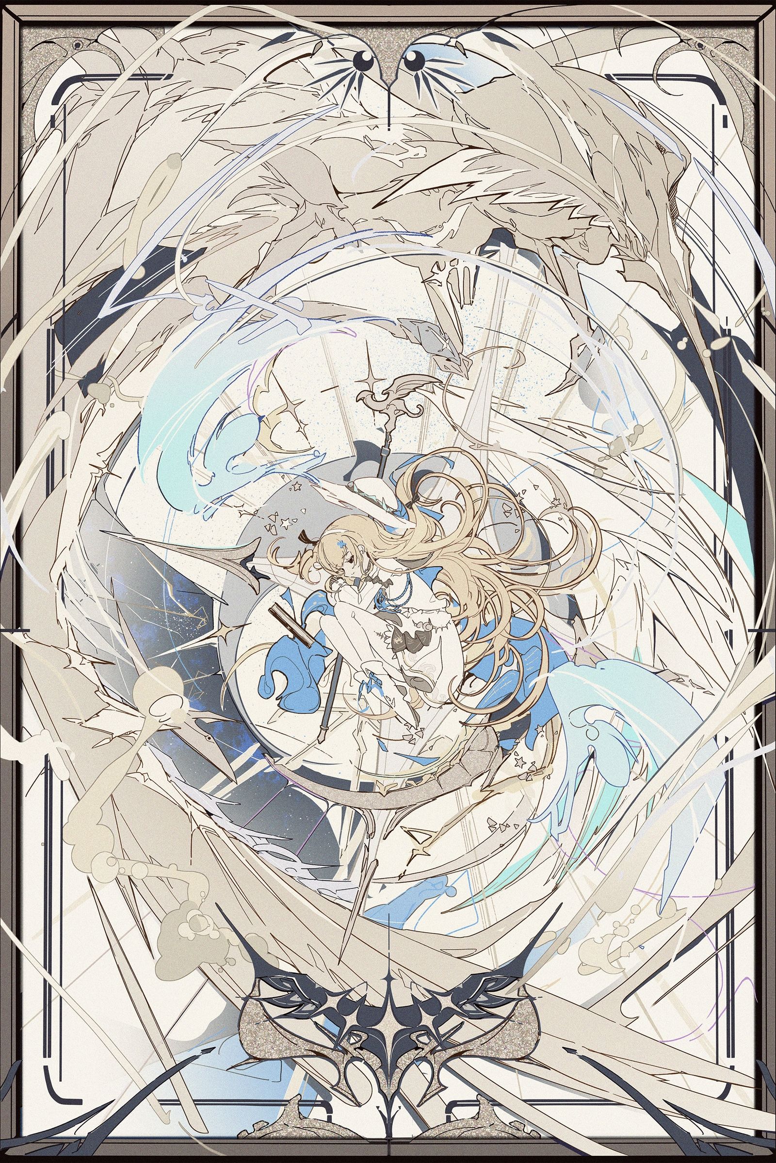 回祈 插画图片壁纸