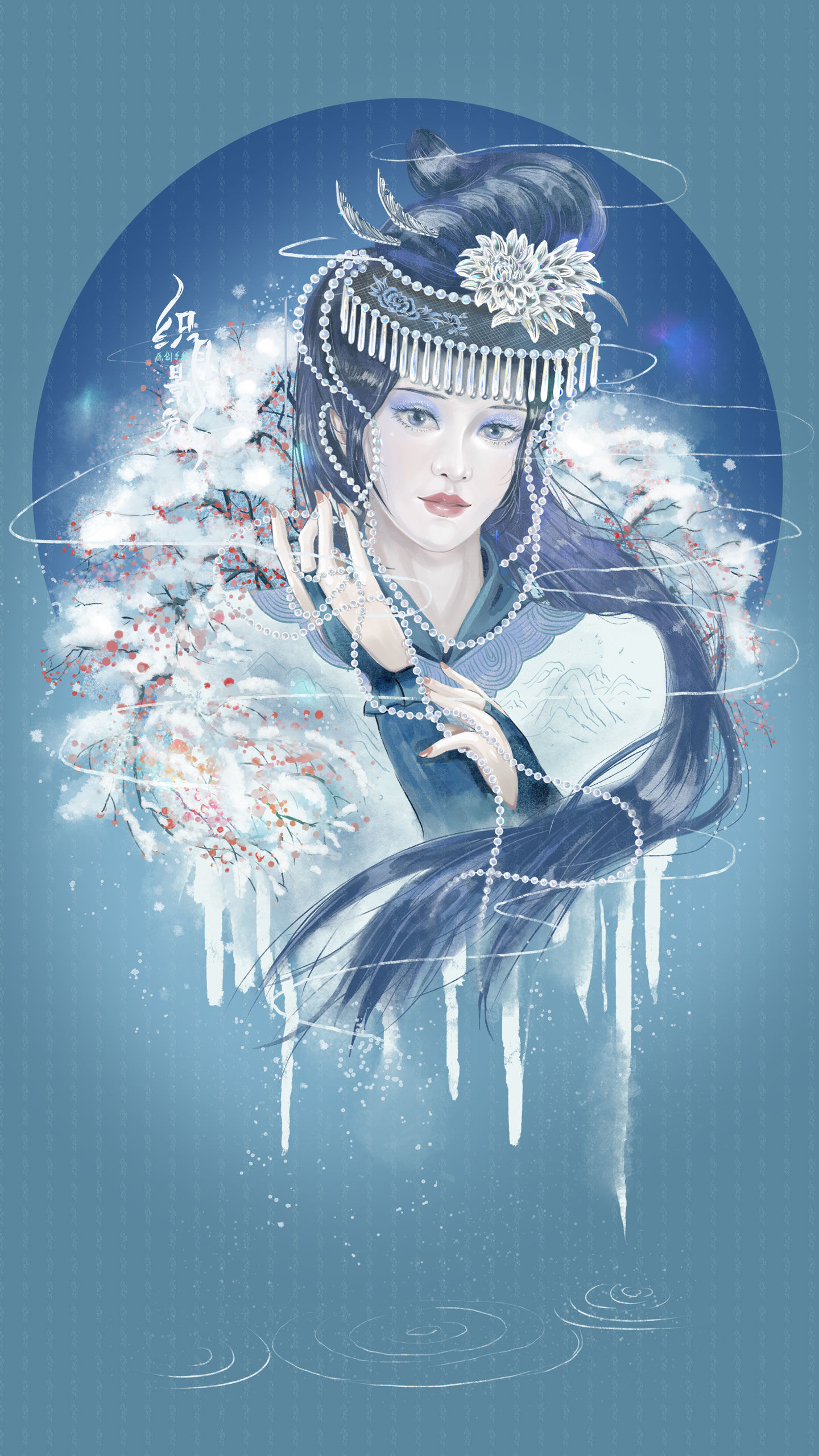 原创插画《二十四节气拟人——立冬》头像同人高清图