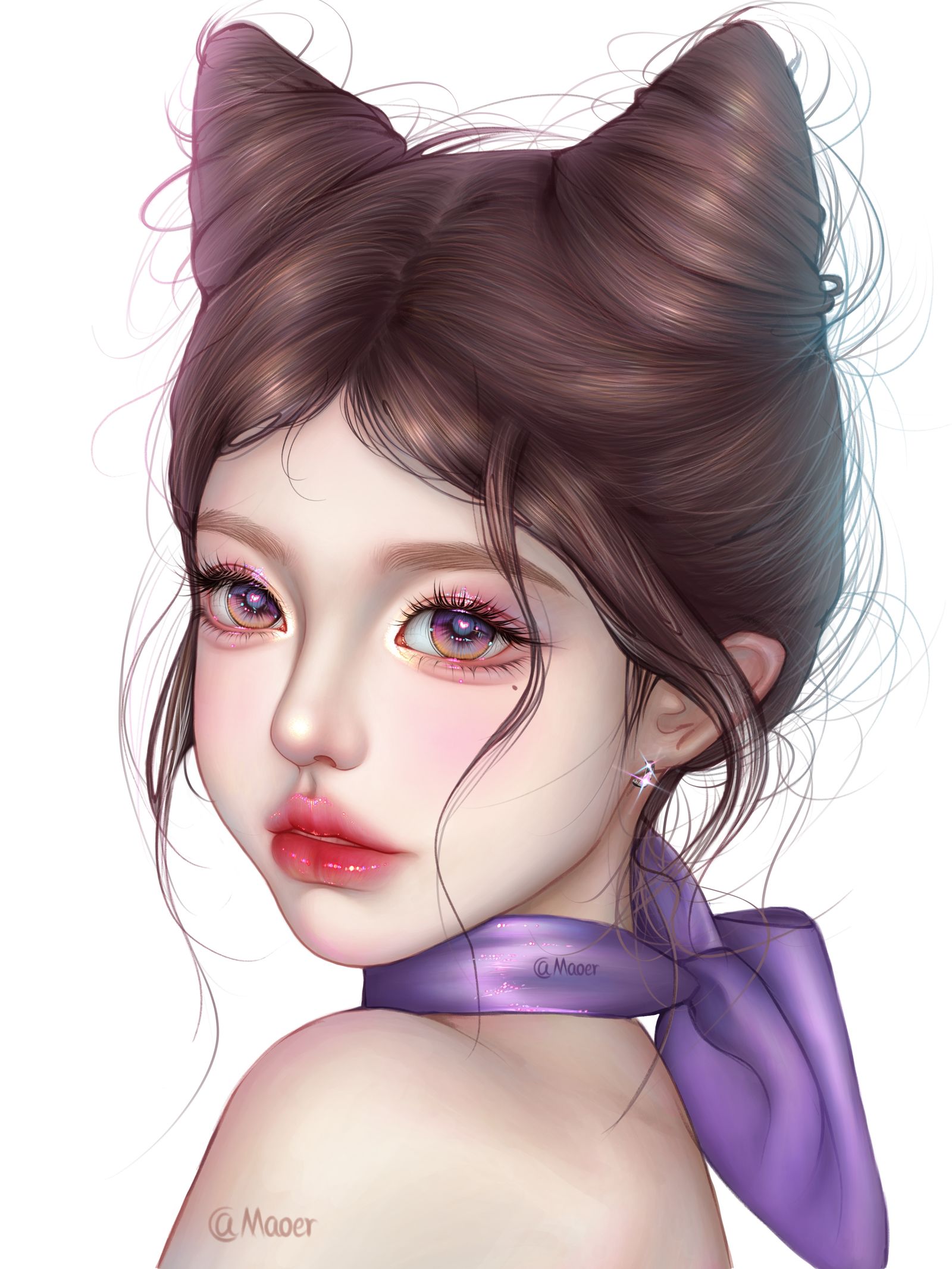 伪厚涂头像插画图片壁纸