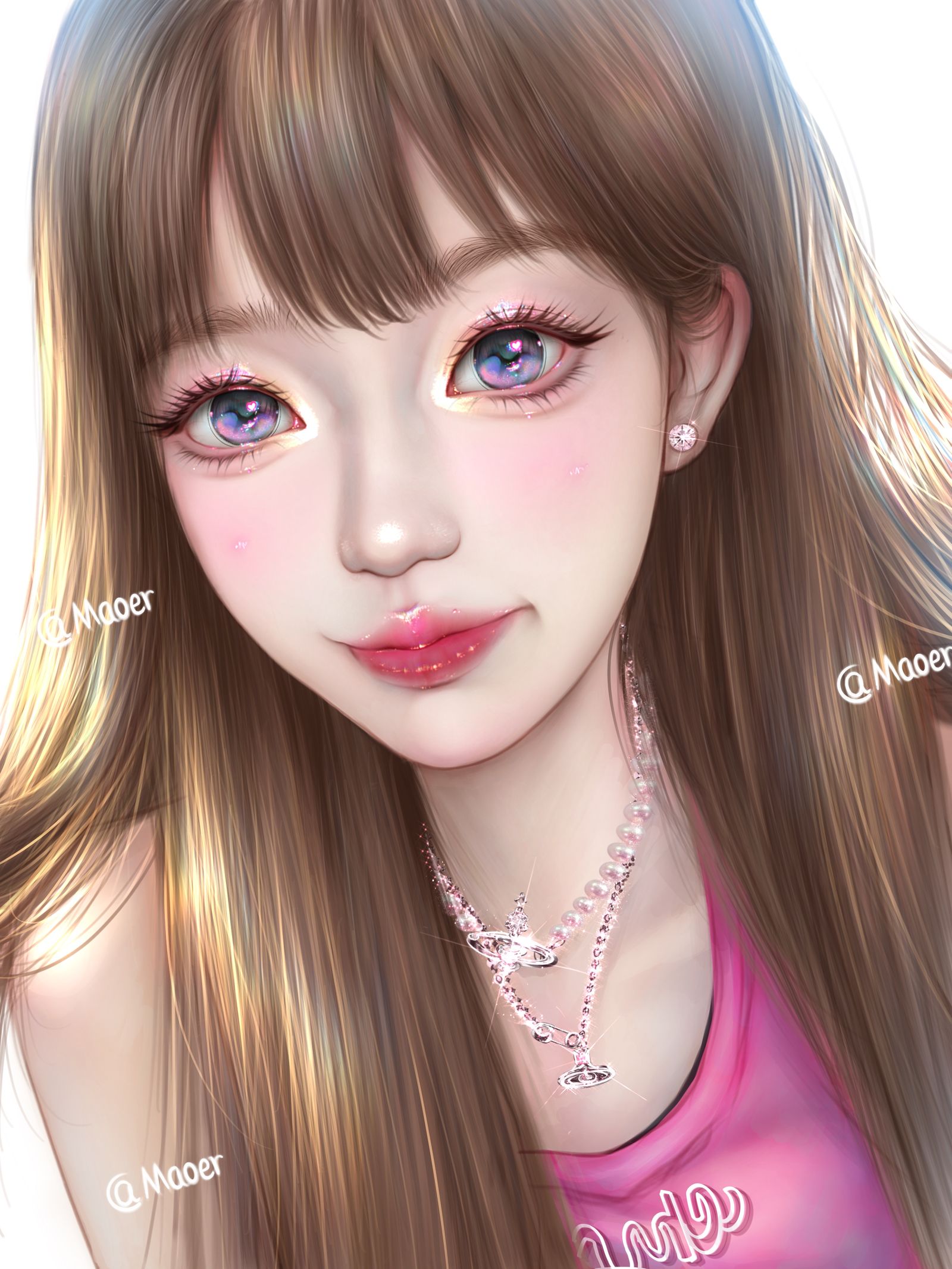 伪厚涂头像插画图片壁纸