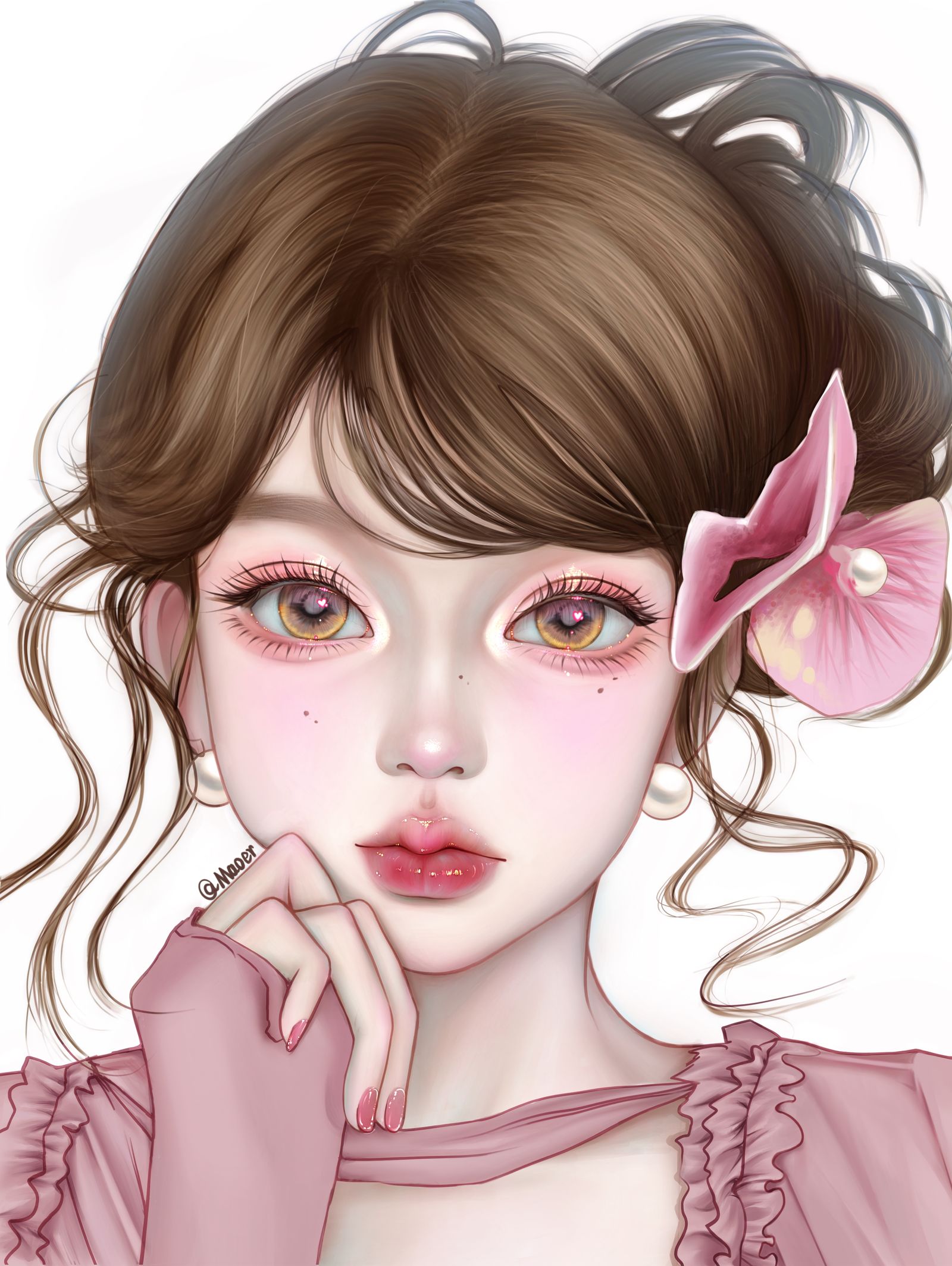 伪厚涂头像插画图片壁纸