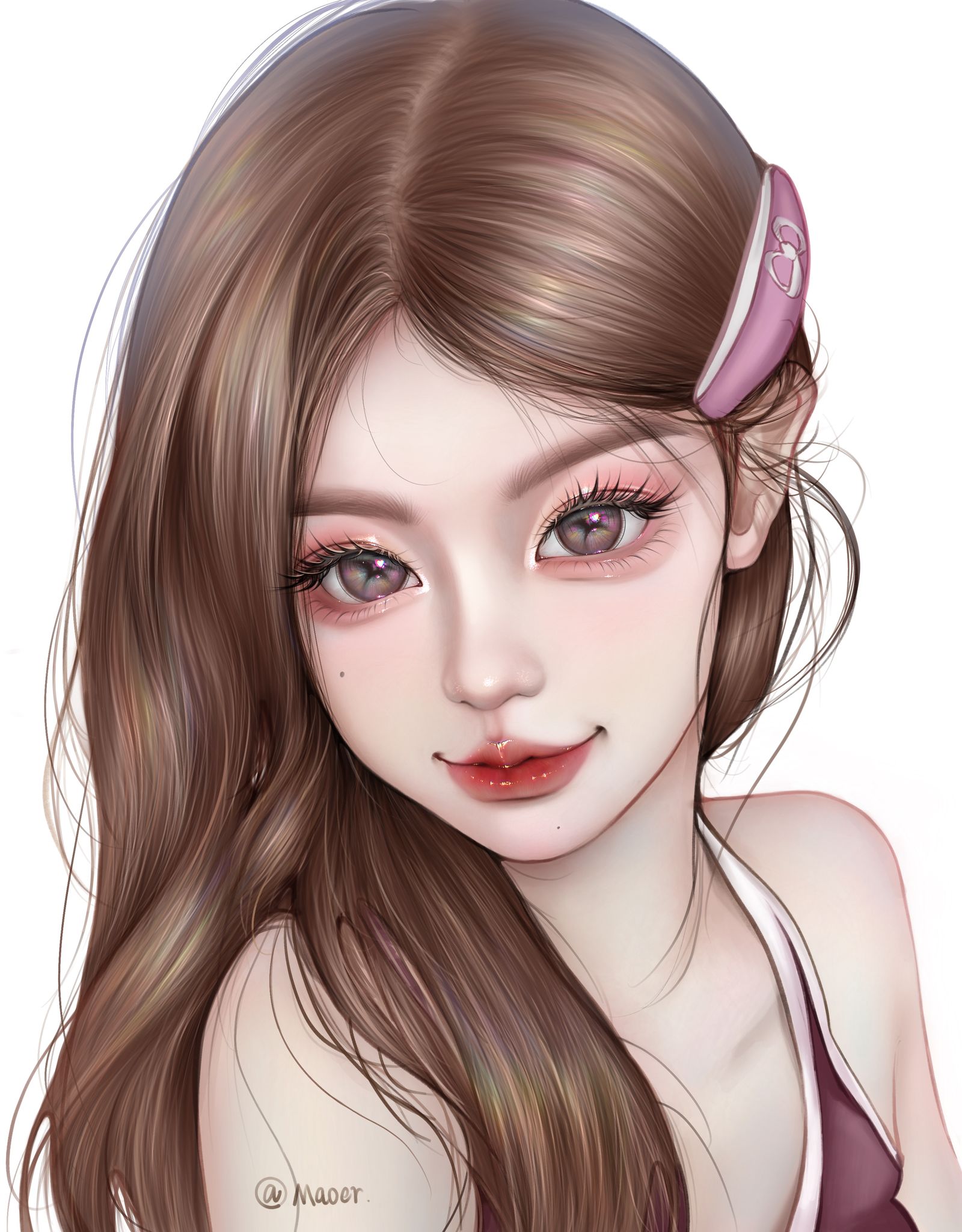 伪厚涂头像插画图片壁纸