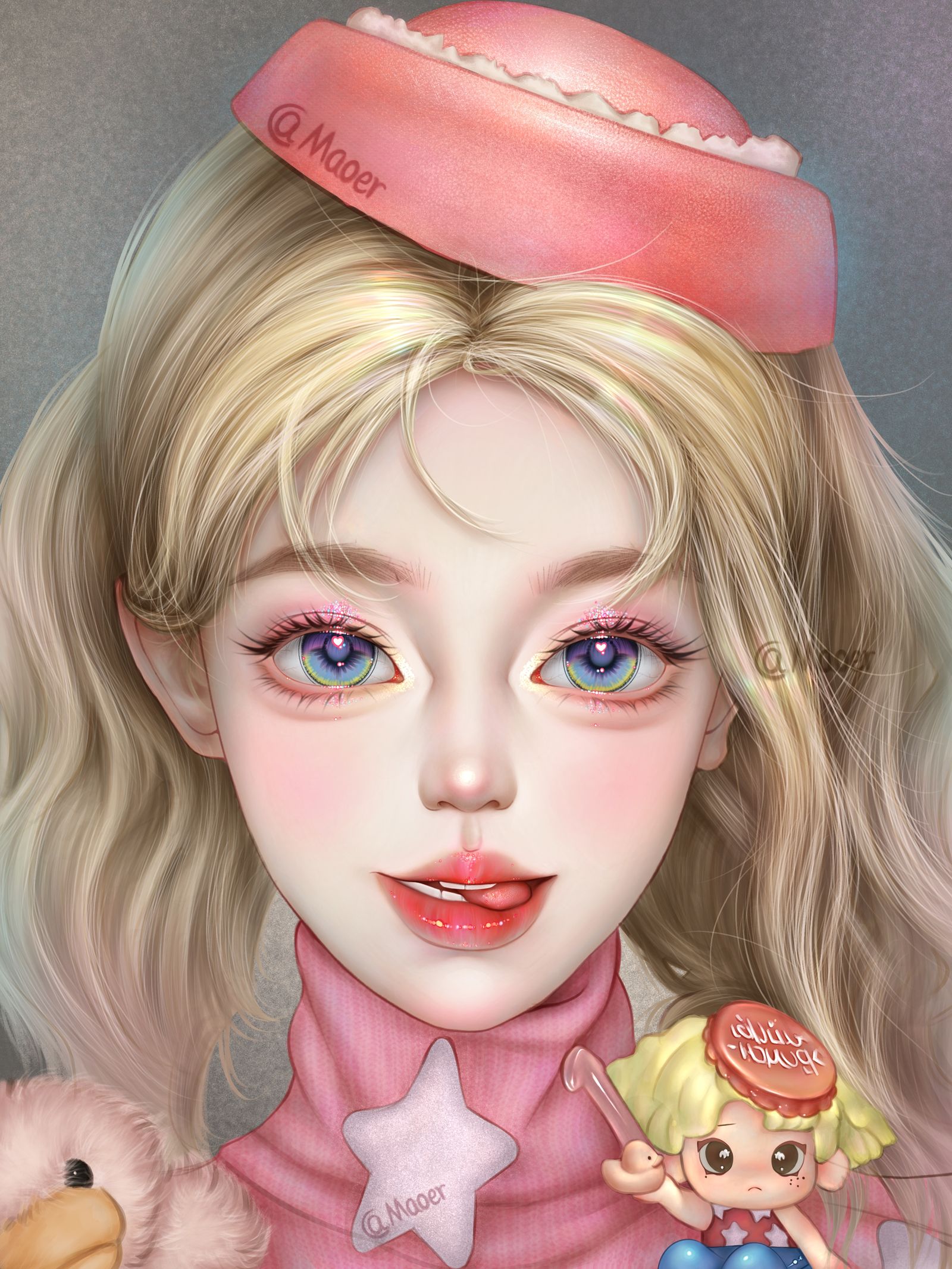 伪厚涂头像插画图片壁纸