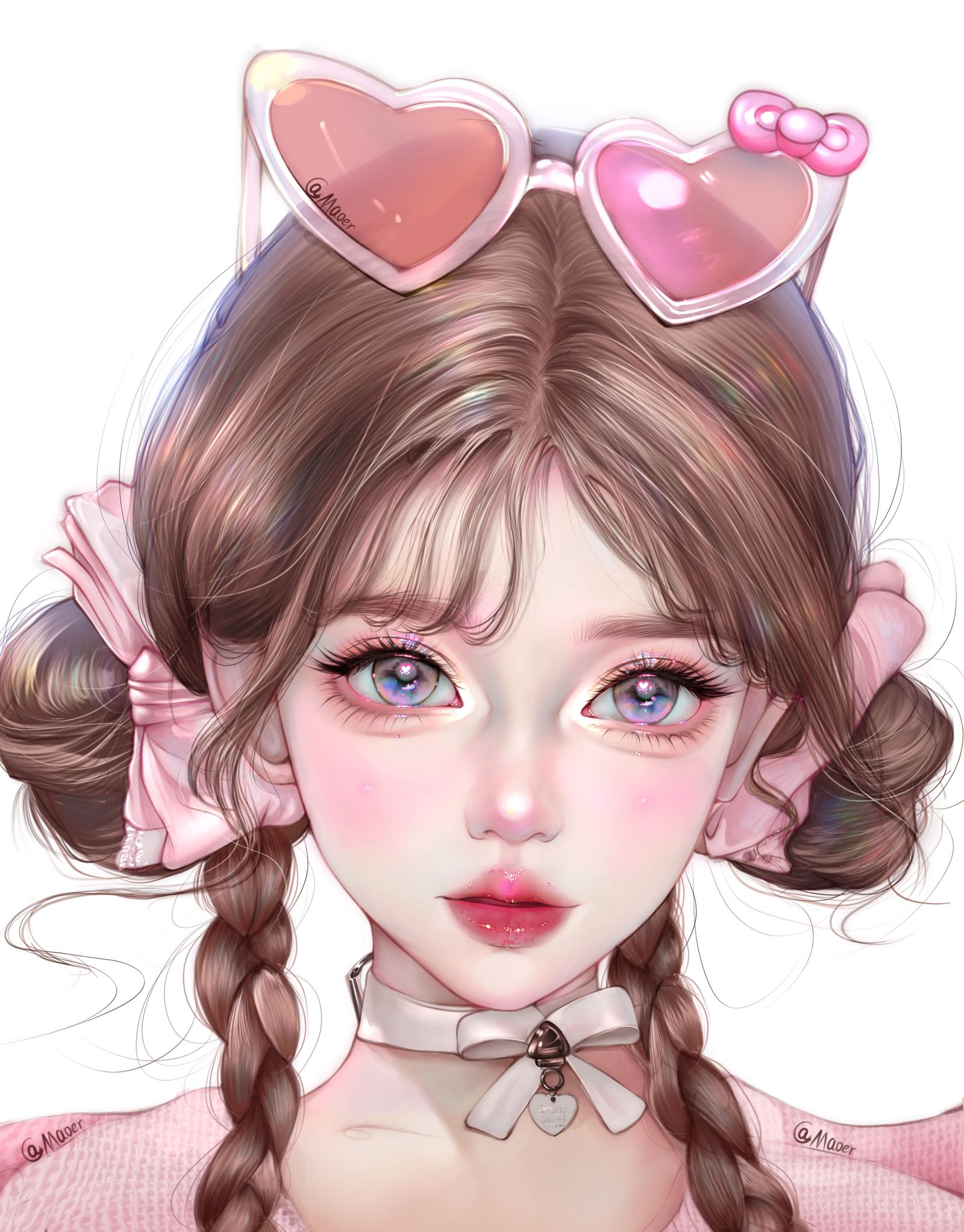 伪厚涂头像插画图片壁纸