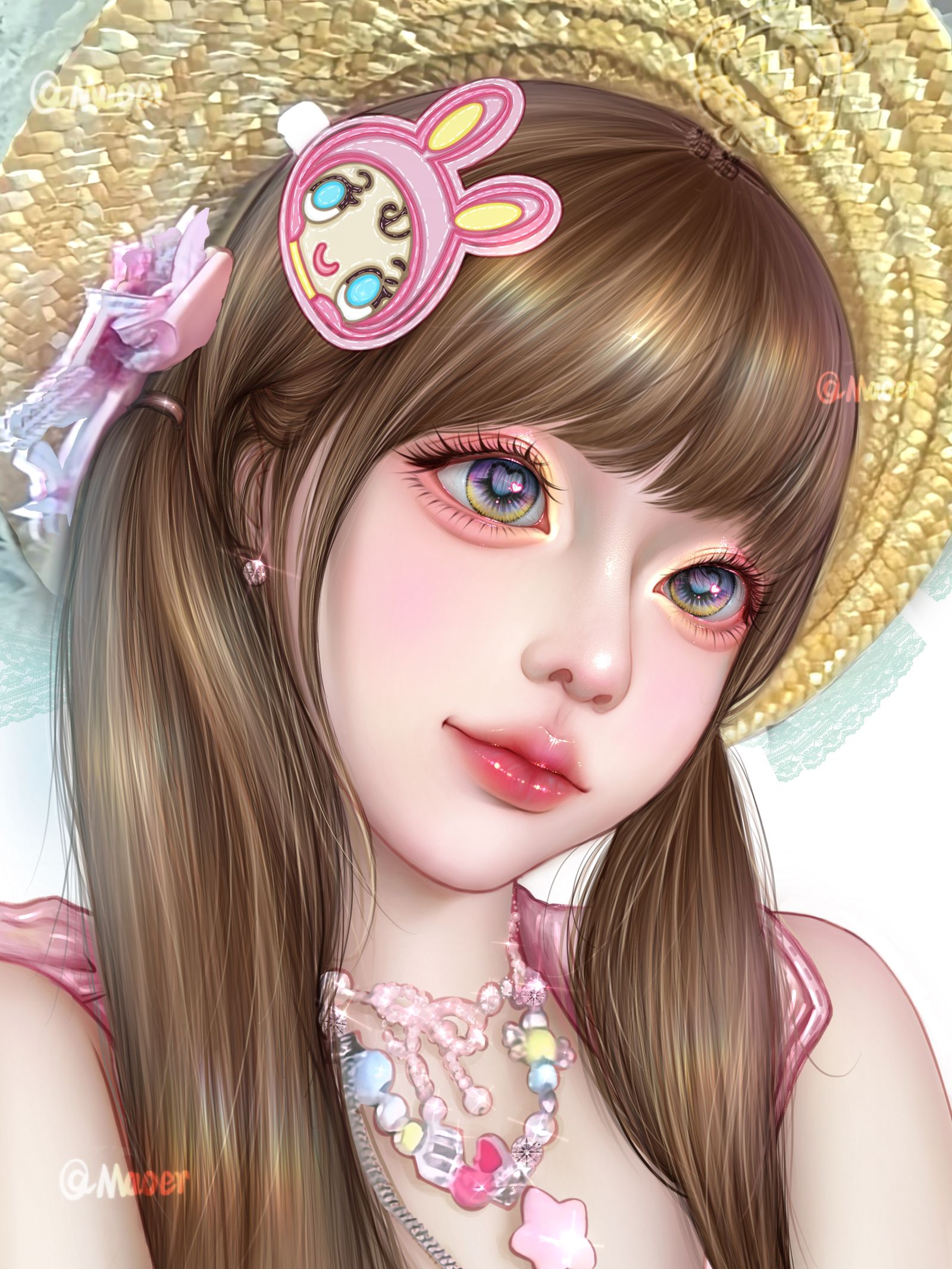 伪厚涂头像插画图片壁纸