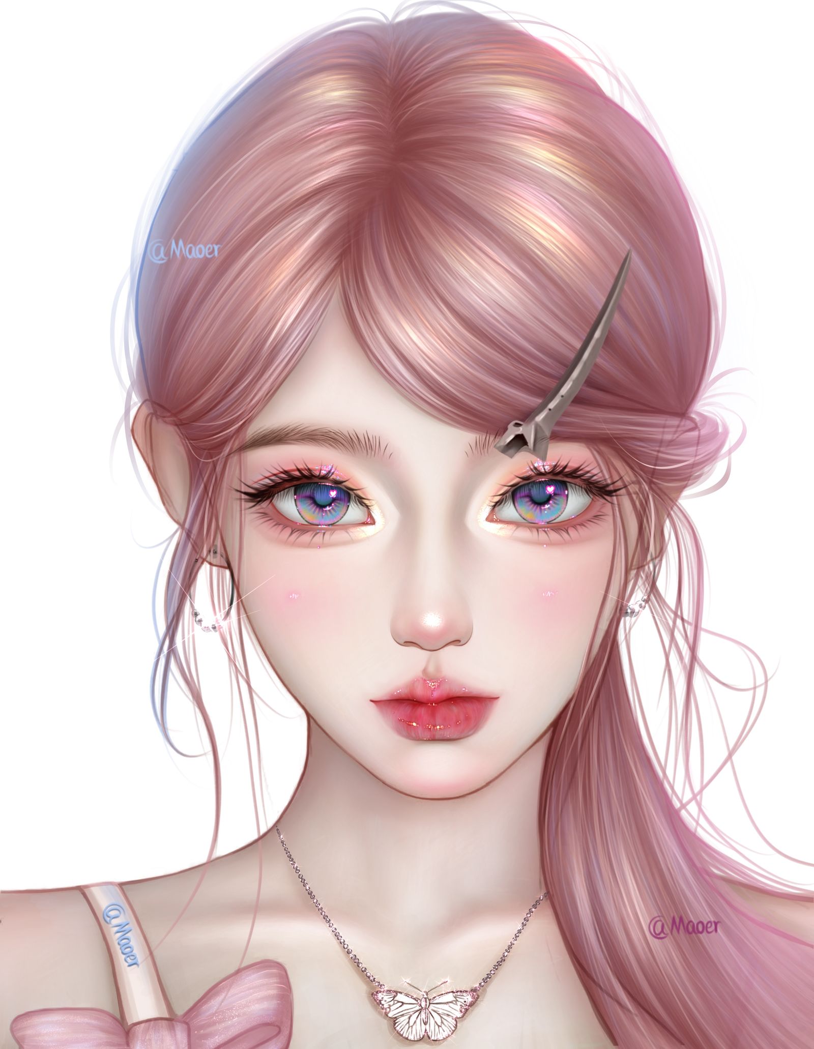 伪厚涂头像插画图片壁纸