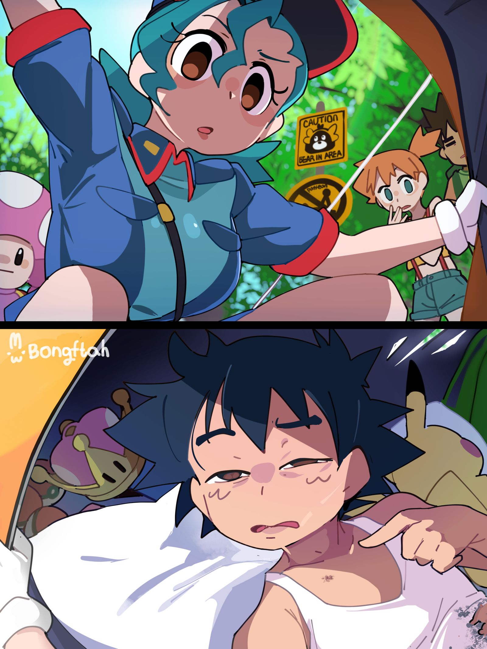 クマの注意-宝可梦口袋妖怪